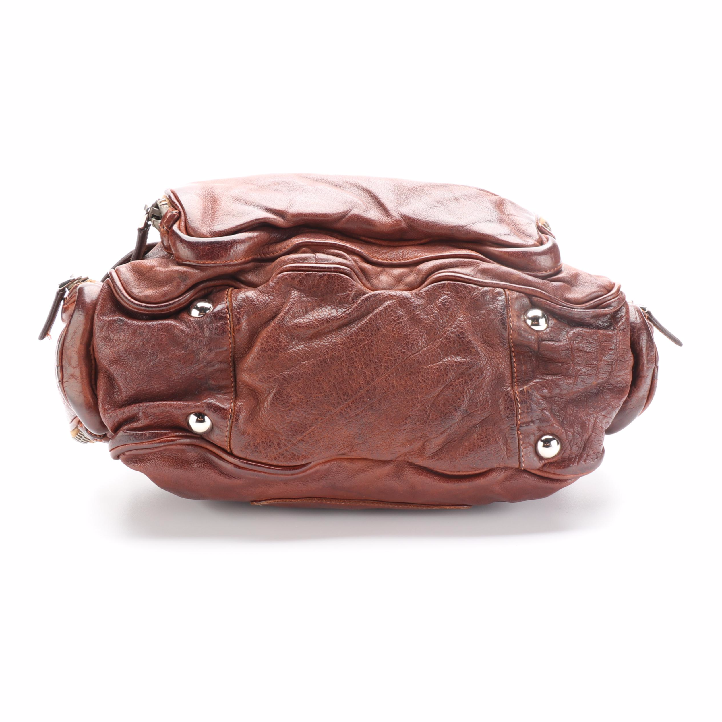 Prada Brown Leather Satchel