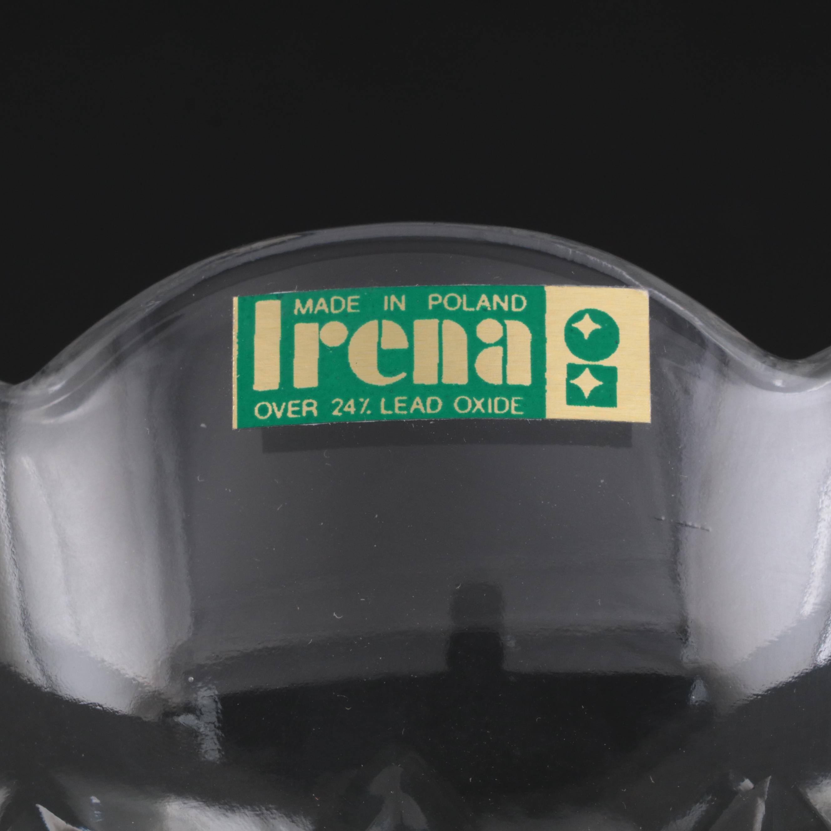 Irena Polish Crystal Bowl and Other Cut Crystal Vase