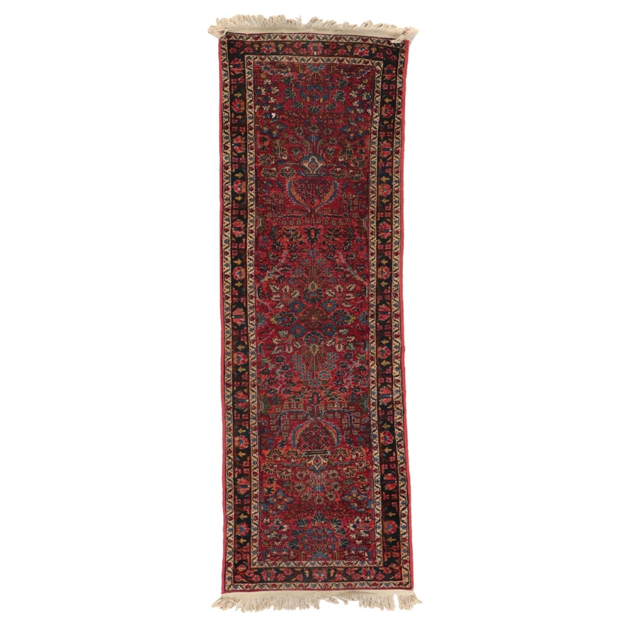 2'6 x 7'9 Hand-Knotted Persian Lilihan Carpet Runner