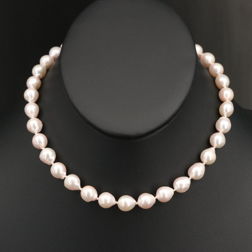 Baroque Pearl Choker Necklace with 14K Clasp