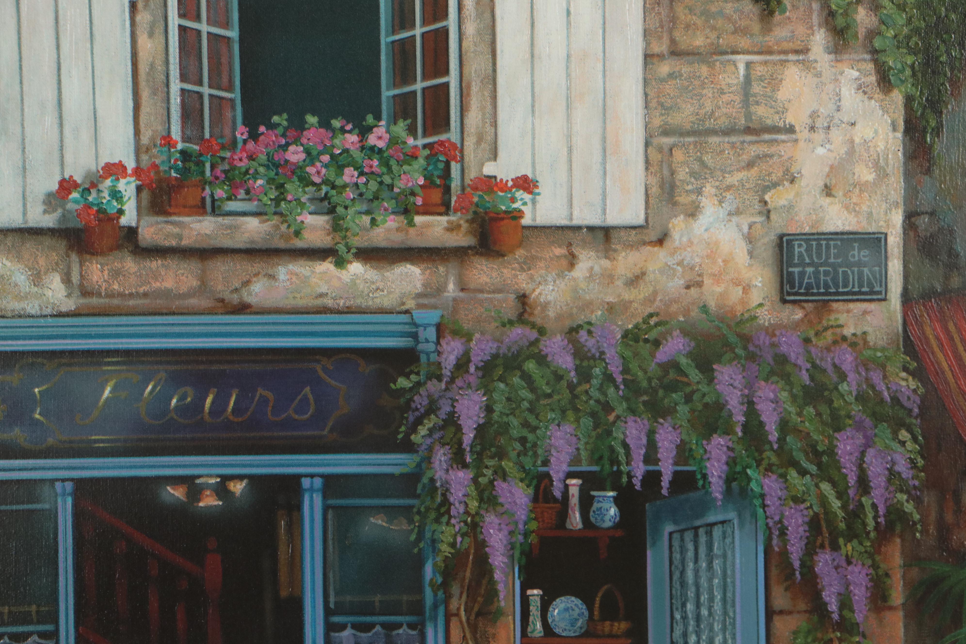 John Patrick O’Brien Embellished Offset Lithograph "Fleurs"