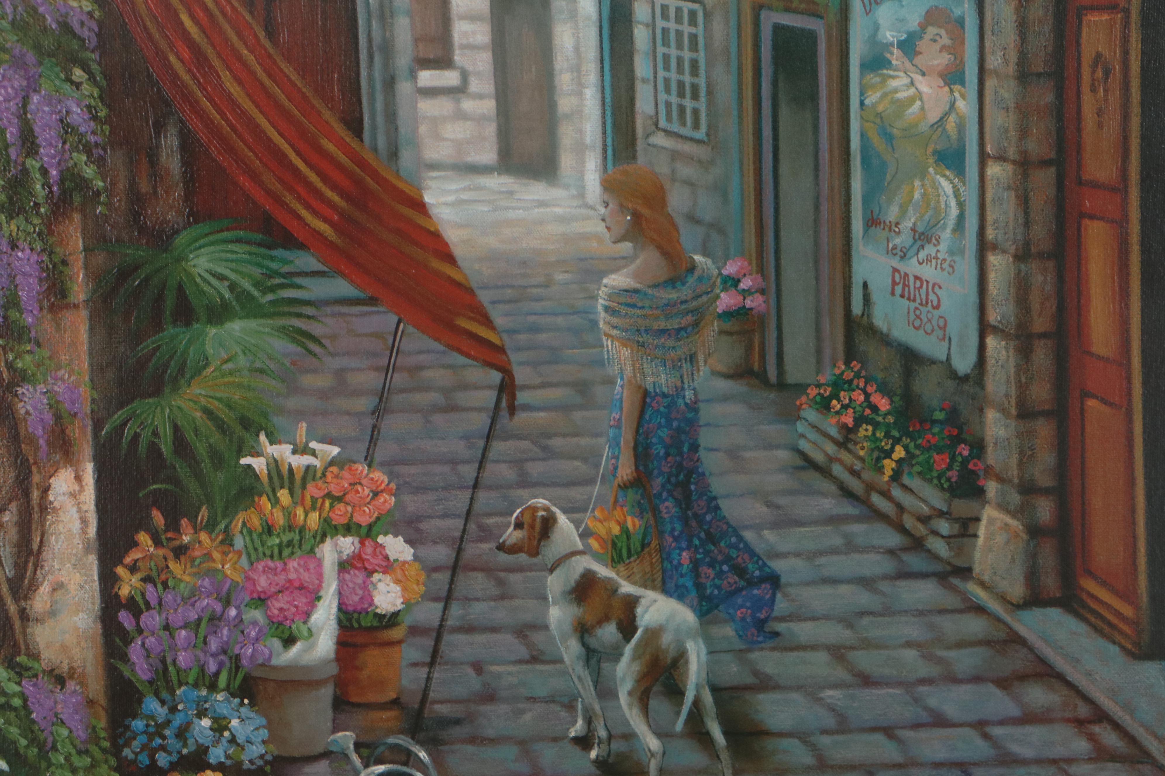 John Patrick O’Brien Embellished Offset Lithograph "Fleurs"