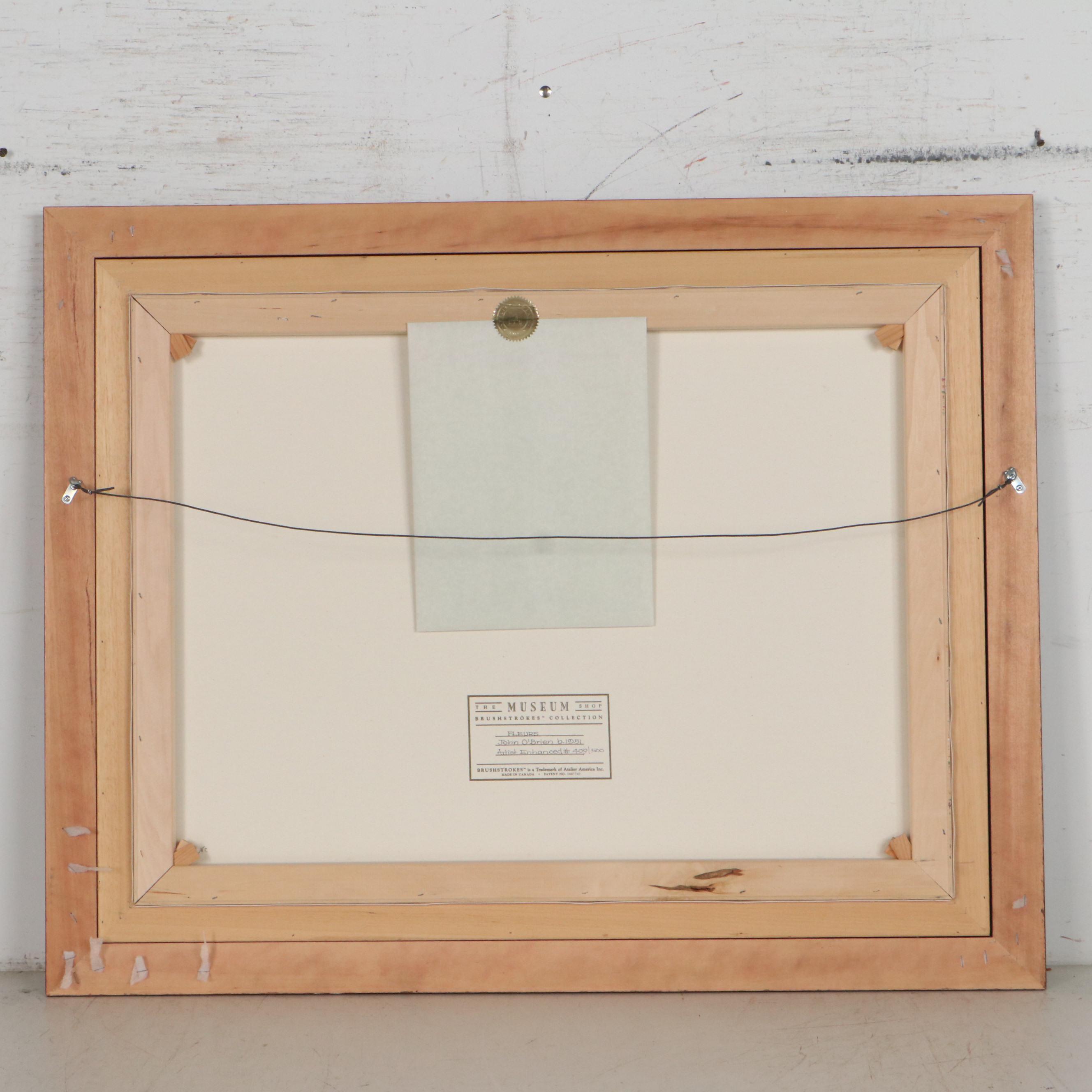 John Patrick O’Brien Embellished Offset Lithograph "Fleurs"