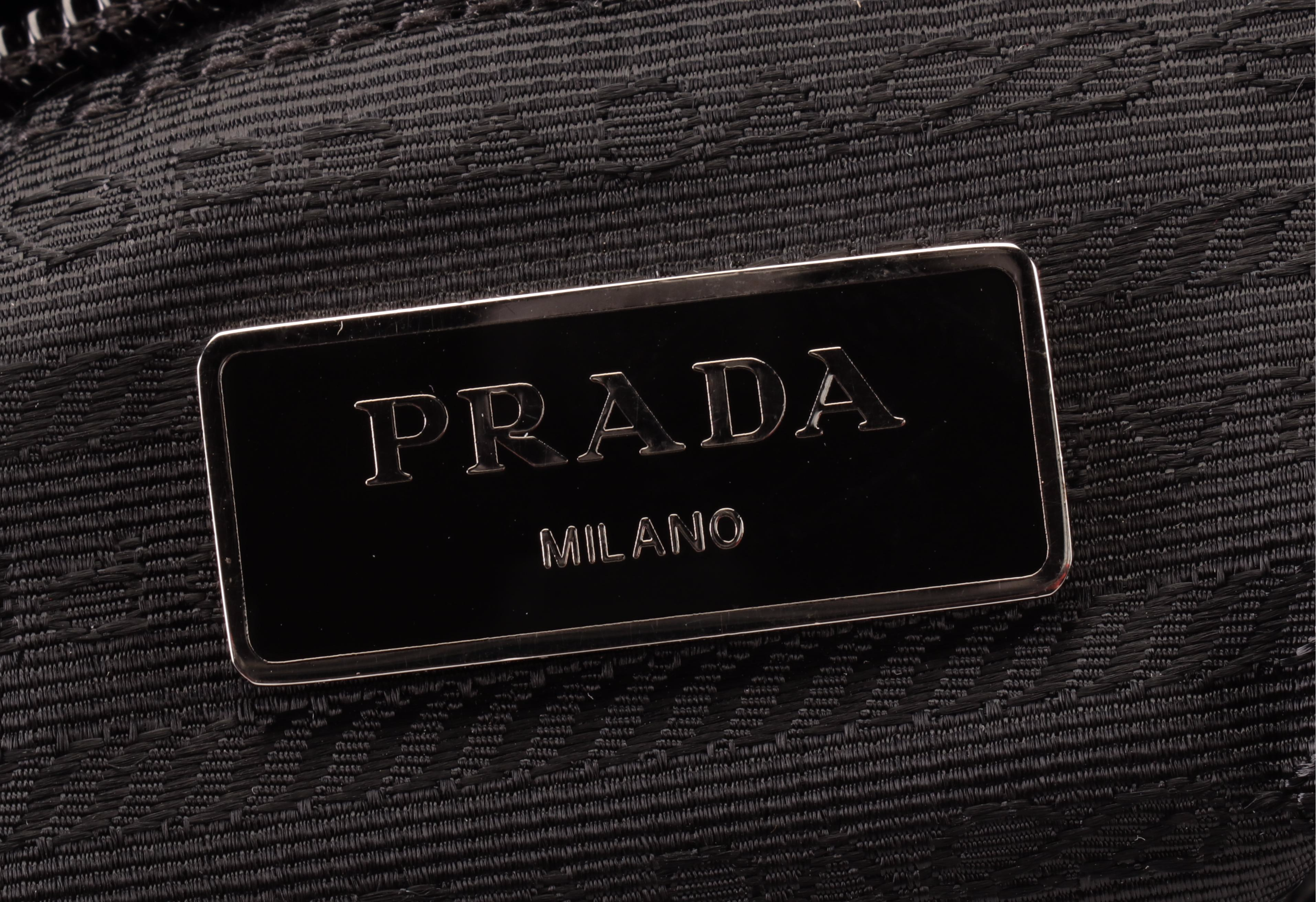 Prada Flat Crossbody Bag in Printed Nylon Canvas