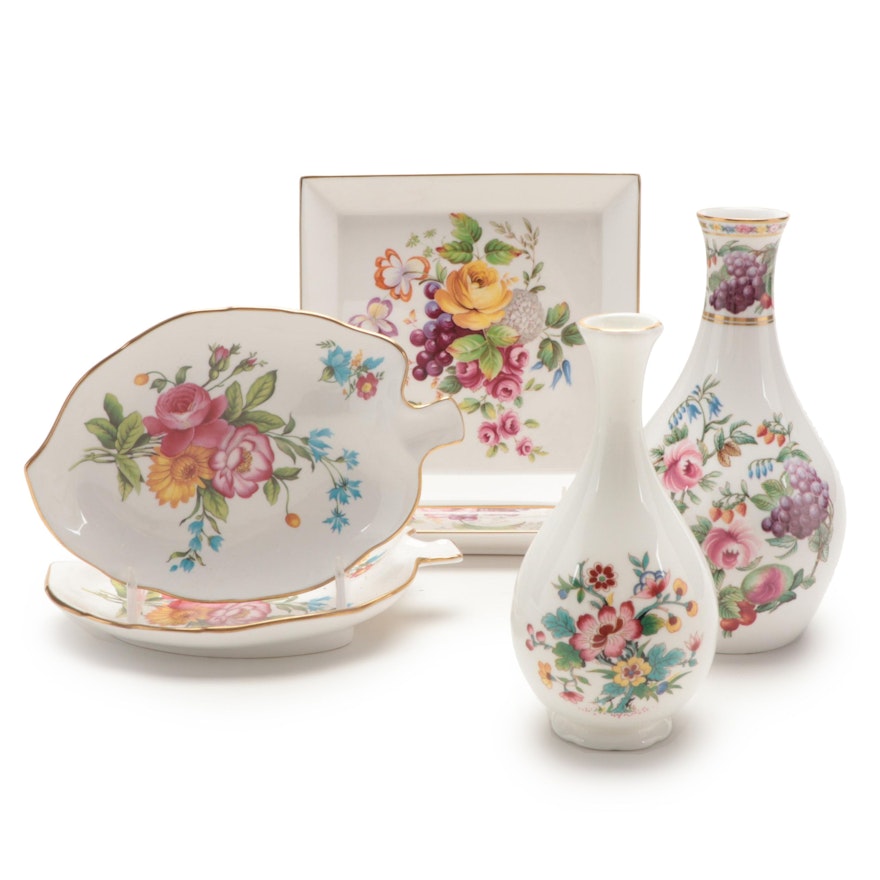 Coalport and Spode "The Cabinet Collection" Serving Dishes with Other Tableware