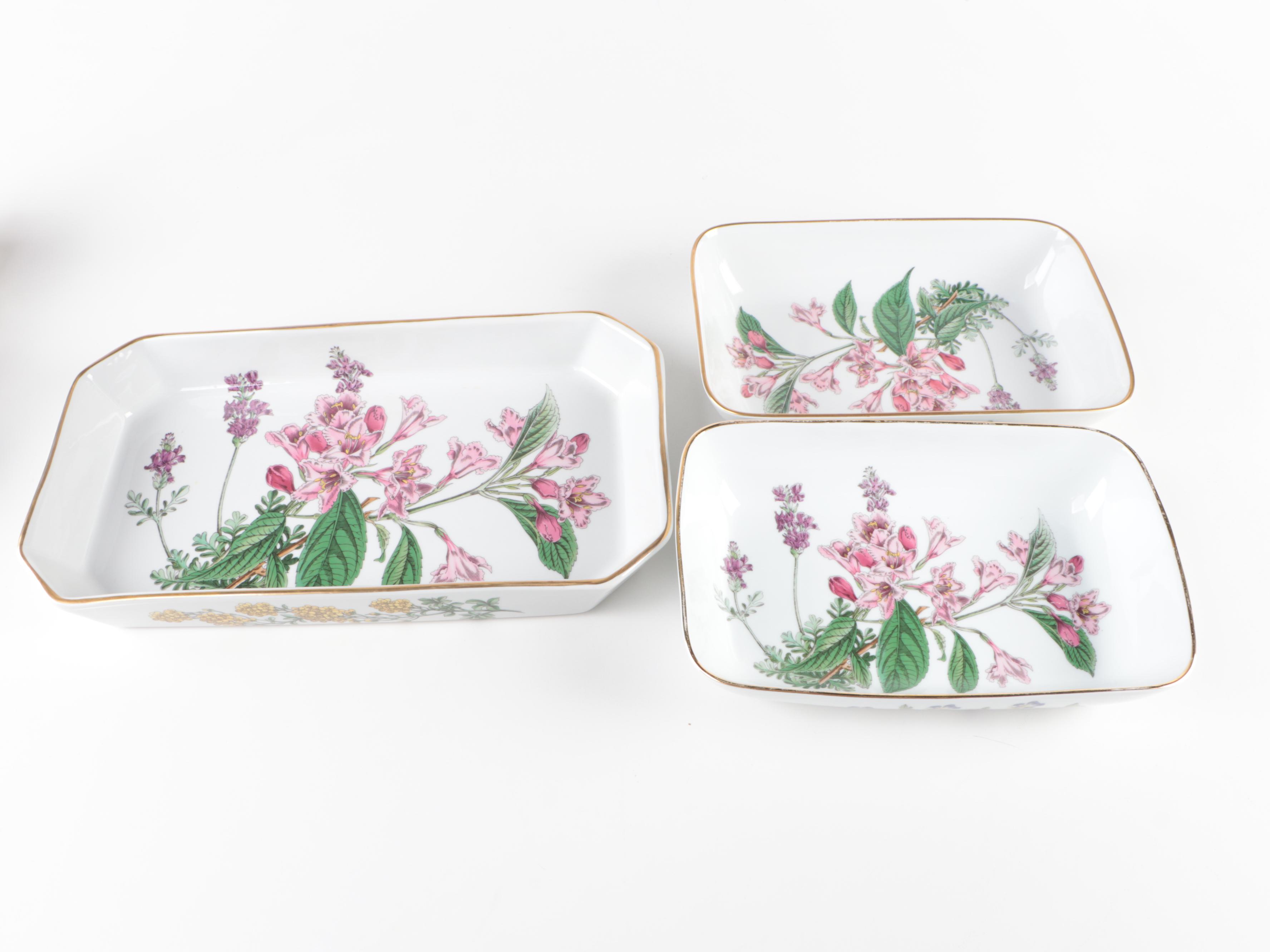 Spode "Stafford Flowers" Bone China Bakeware and Cabinet Collection Tableware