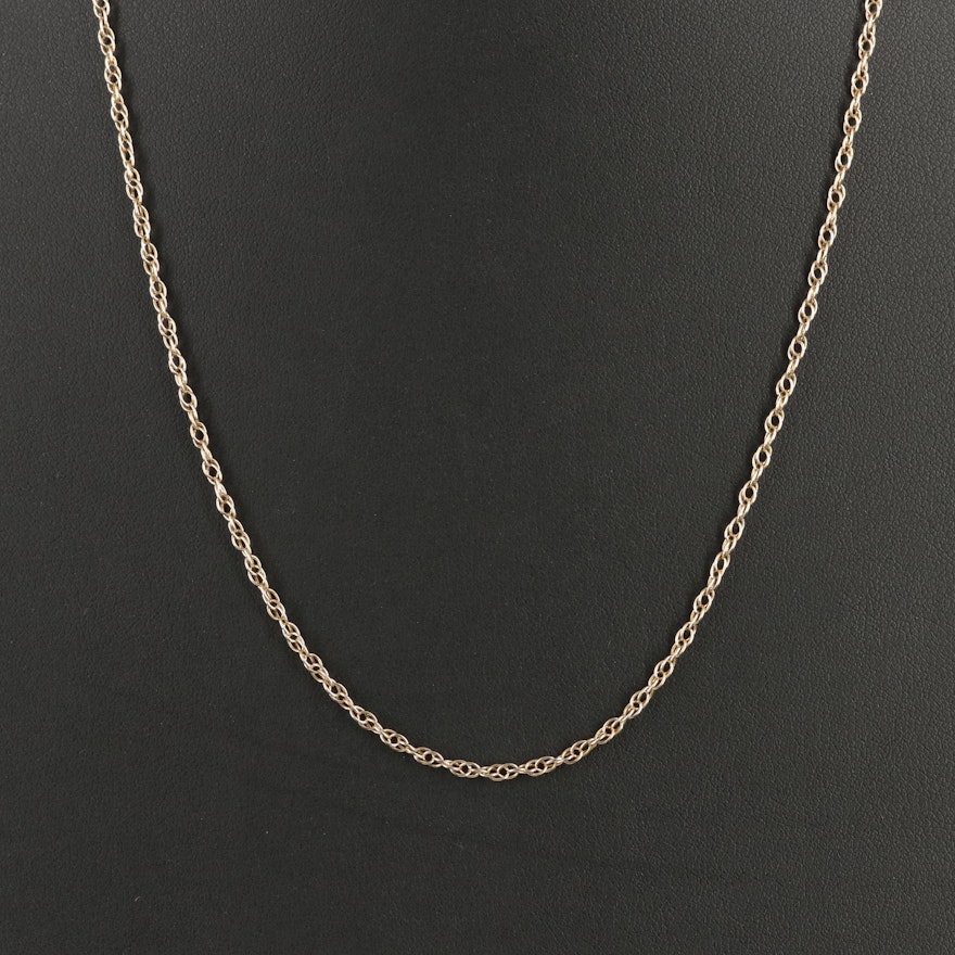 14K Rope Chain Necklace