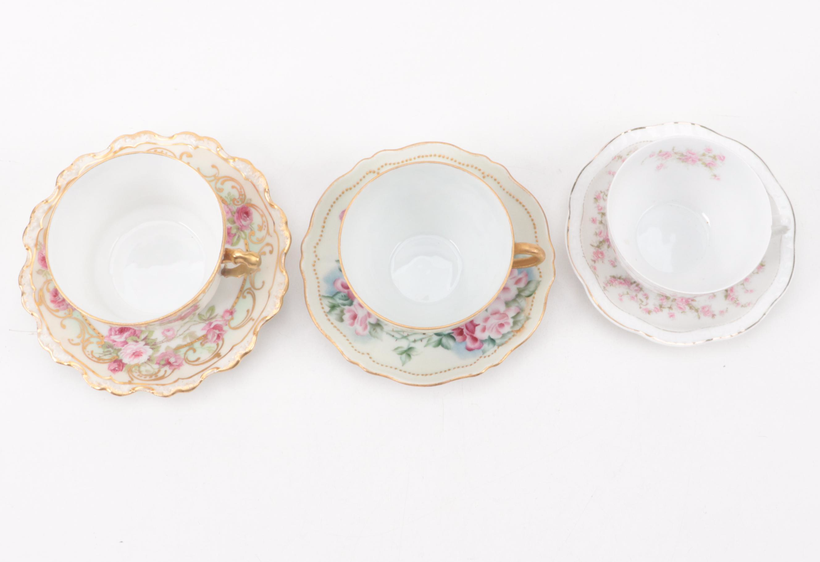 Haviland Limoges and Other Porcelain Tea and Demitasse Cups, 20th Century