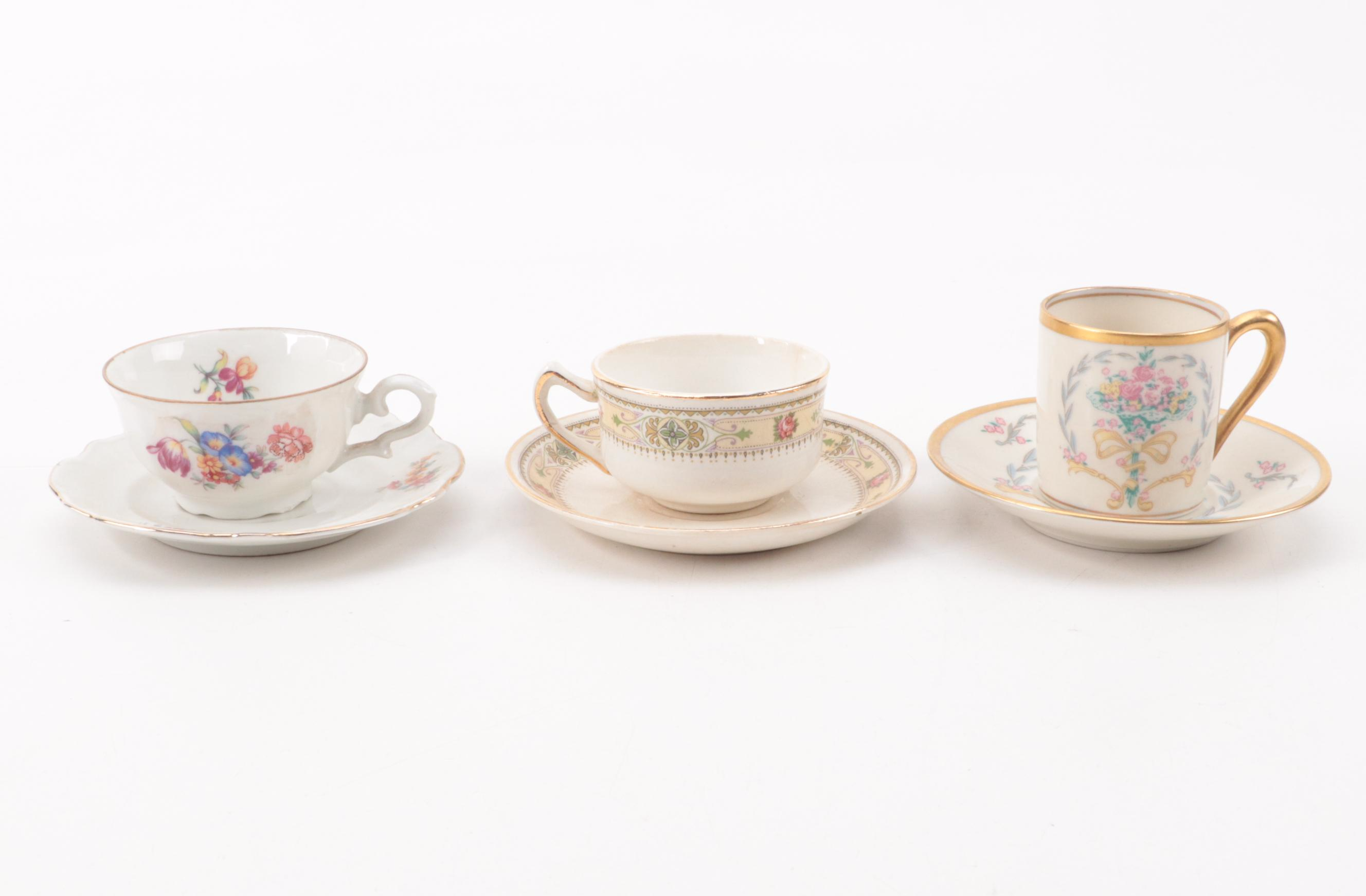 Haviland Limoges and Other Porcelain Tea and Demitasse Cups, 20th Century