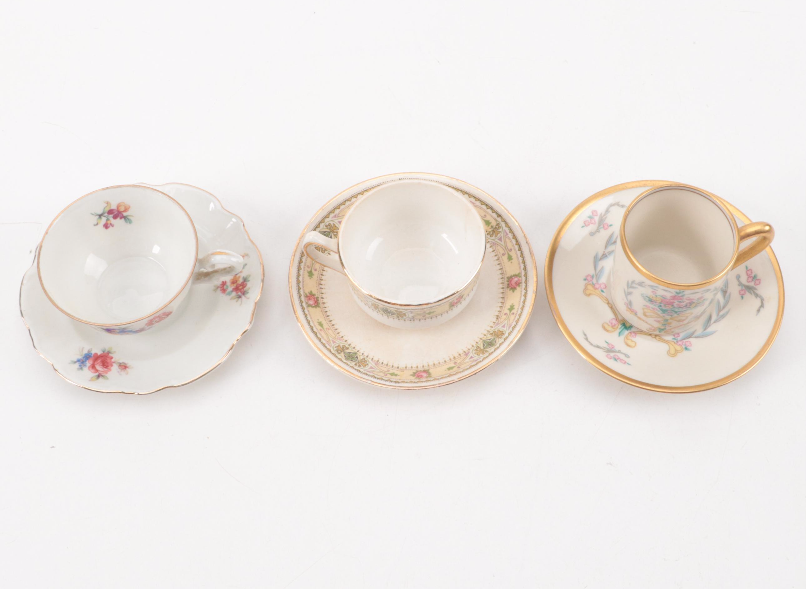 Haviland Limoges and Other Porcelain Tea and Demitasse Cups, 20th Century