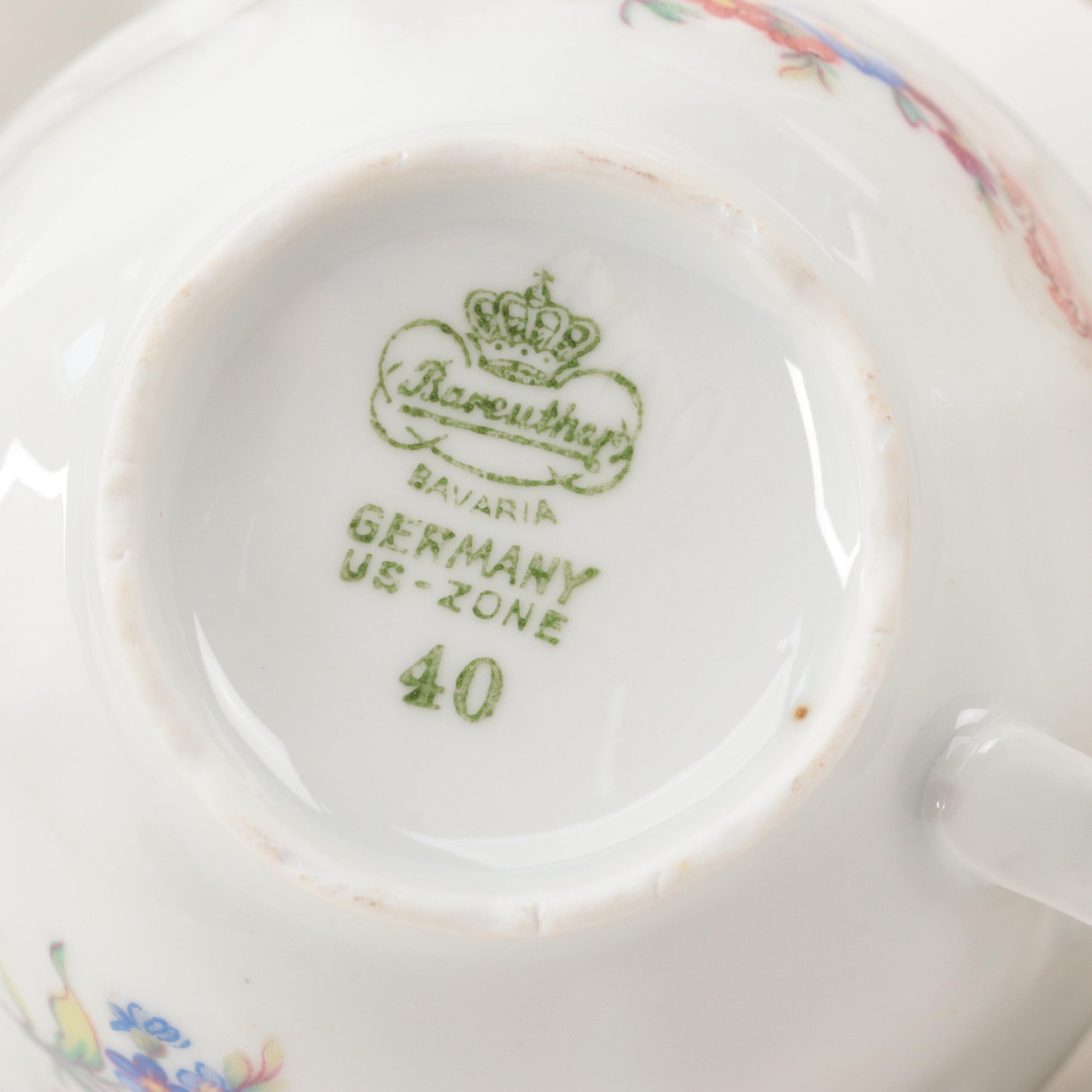 Haviland Limoges and Other Porcelain Tea and Demitasse Cups, 20th Century