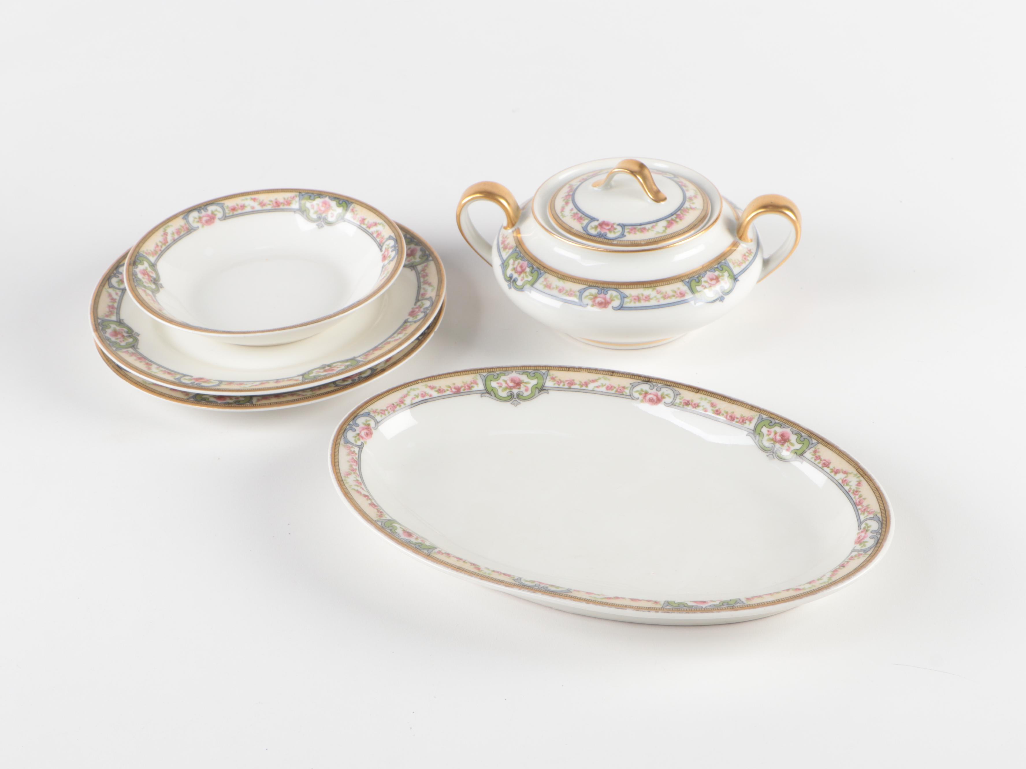 Haviland Floral Scrolled Rim Porcelain Dinnerware and More