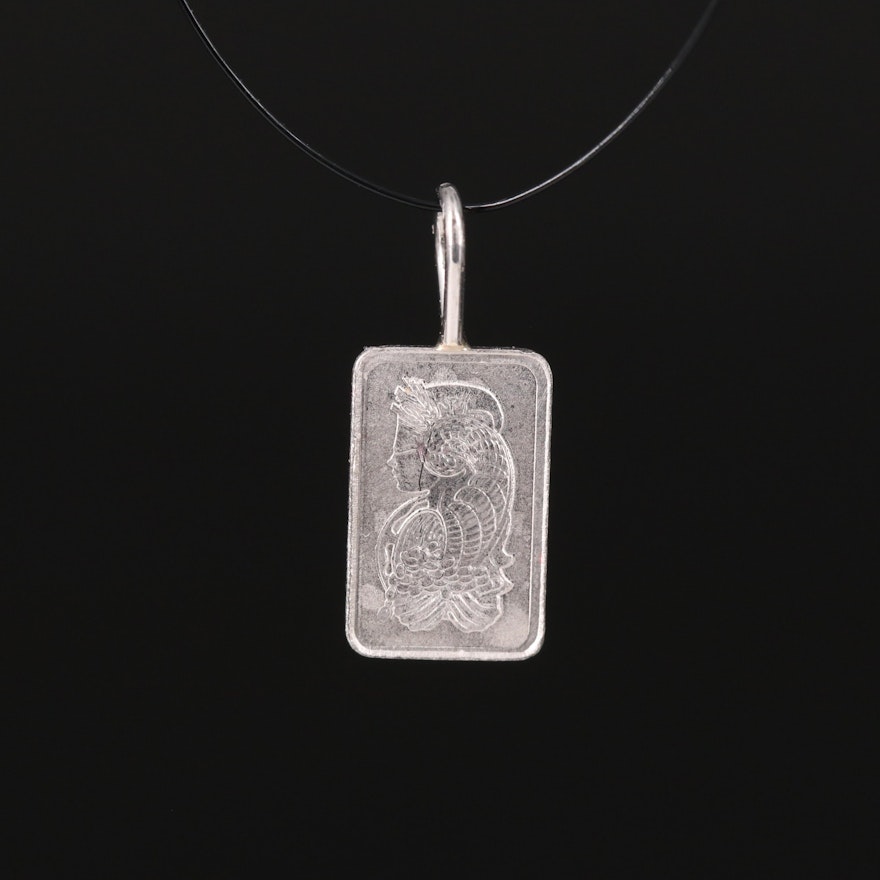 Platinum Suisse 1 Gram Ingot Pendant