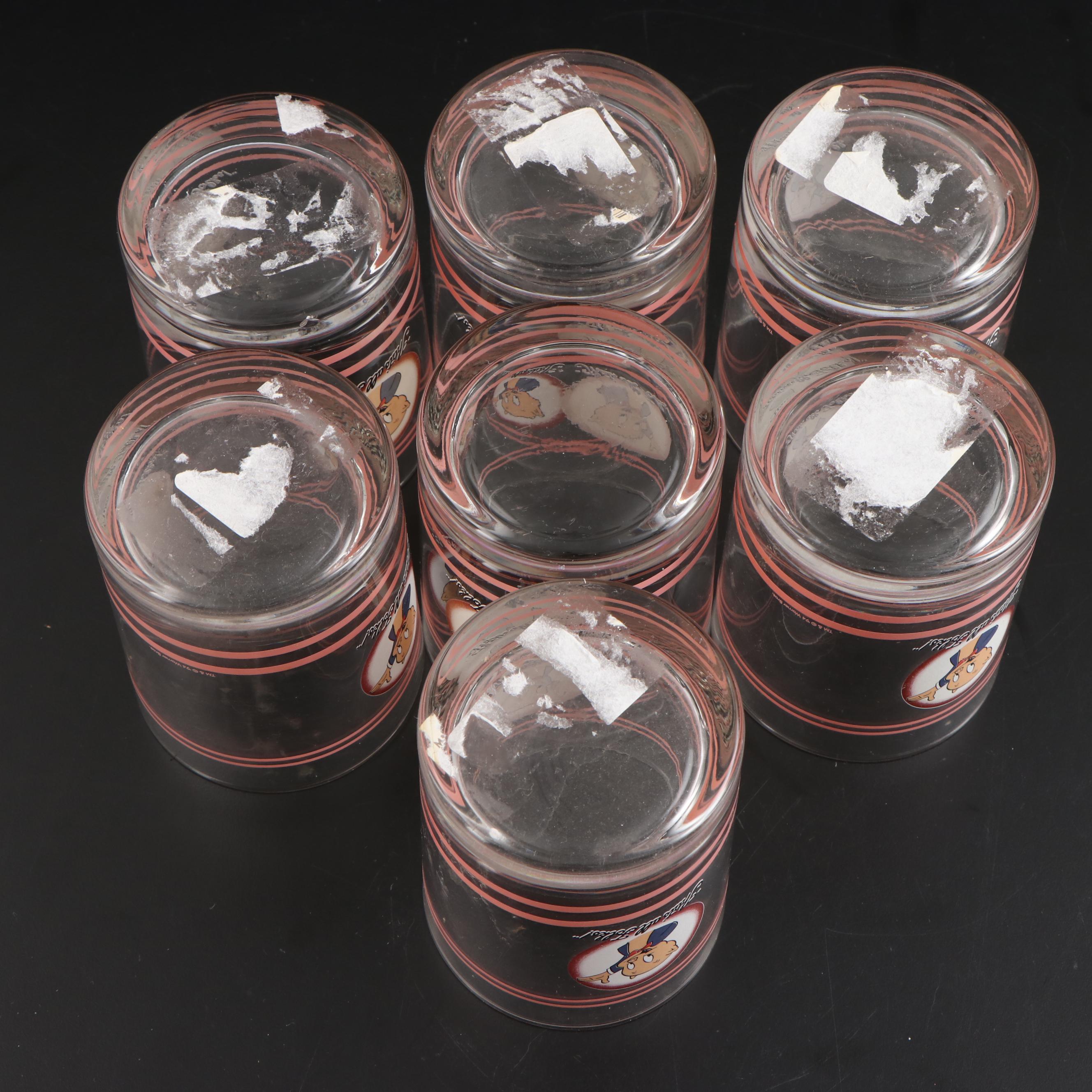 Looney Tunes "Porky Pig" Glass Double Old Fashioned Glasses