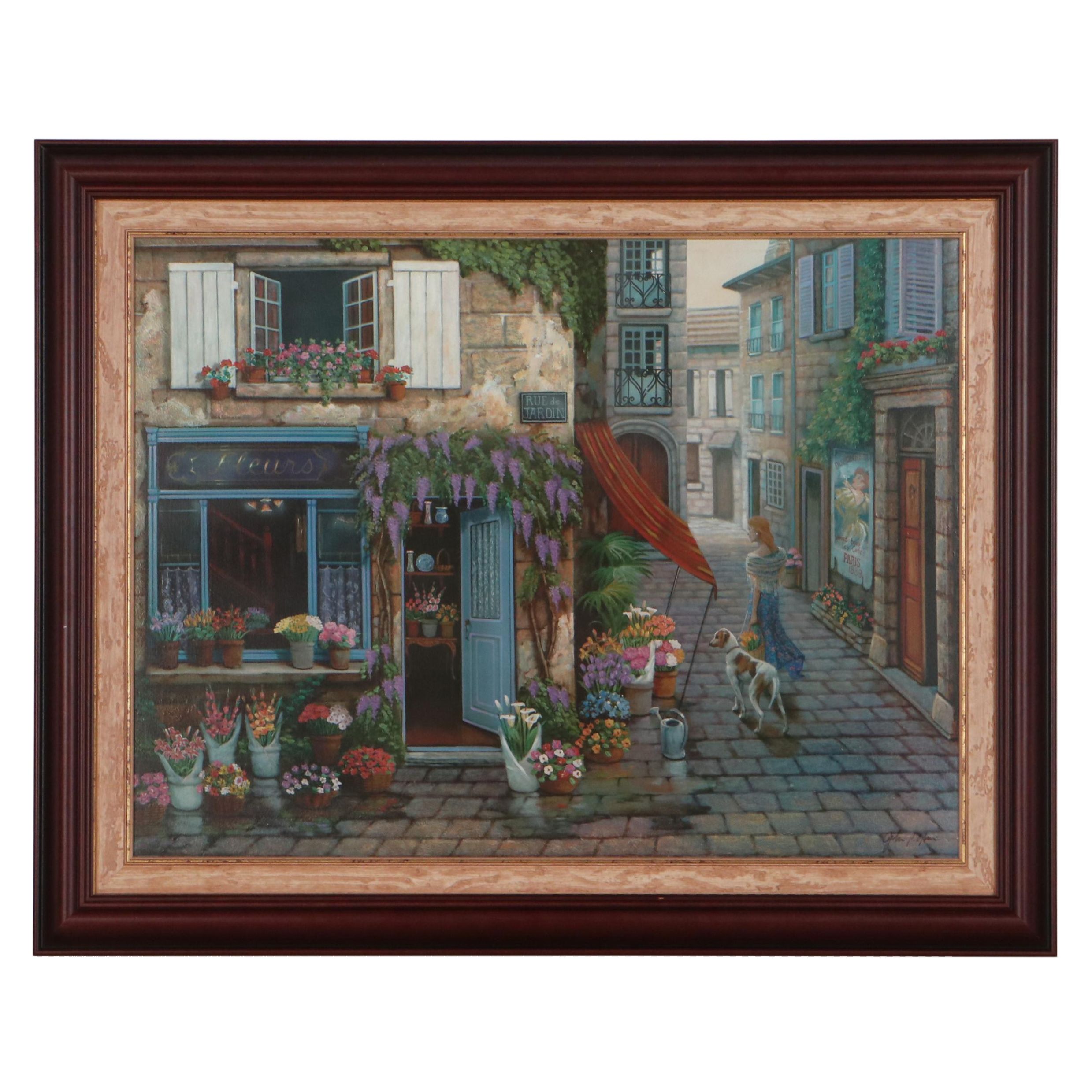 John Patrick O’Brien Embellished Offset Lithograph "Fleurs"