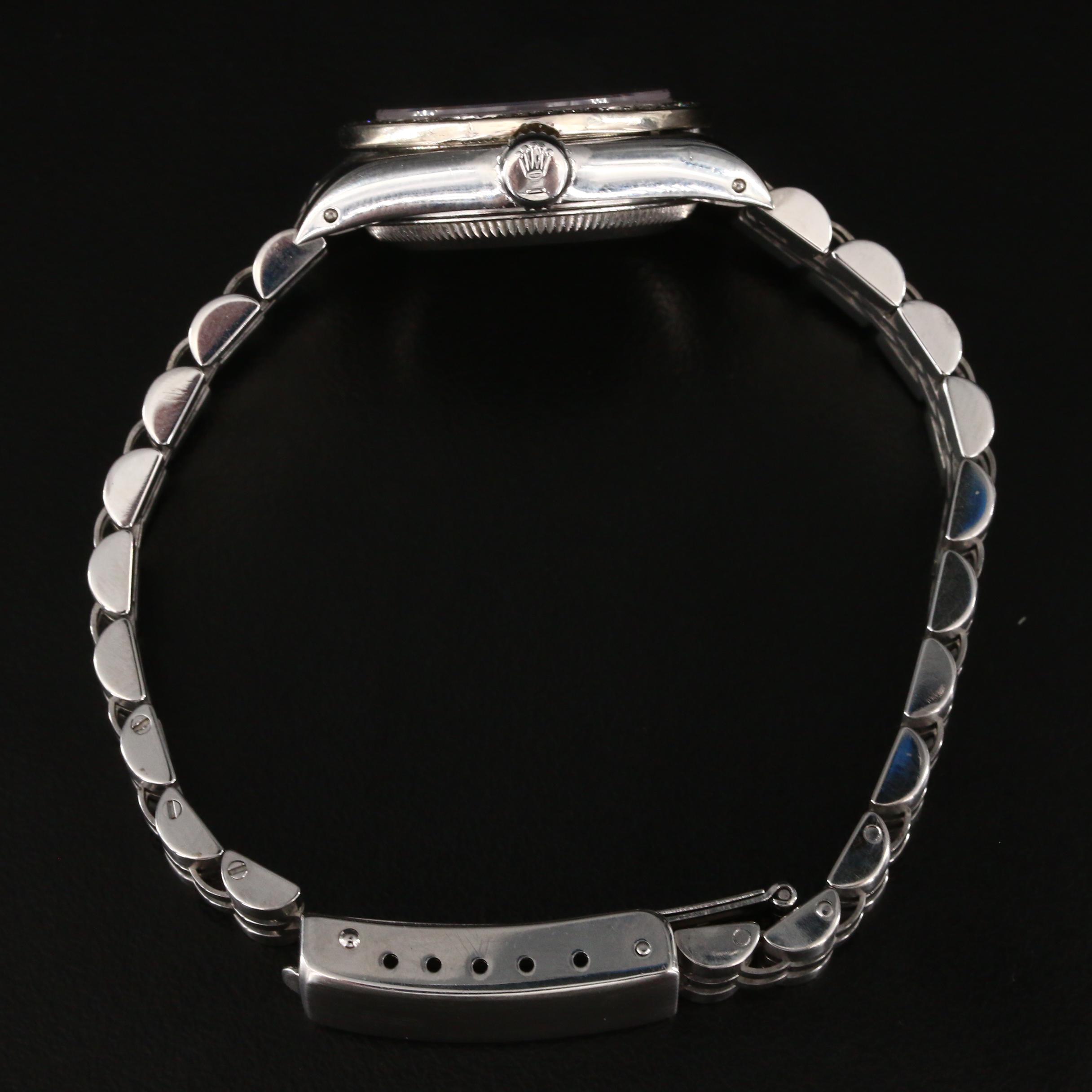 1989 Rolex Oyster Perpetual Diamond Bezel Watch