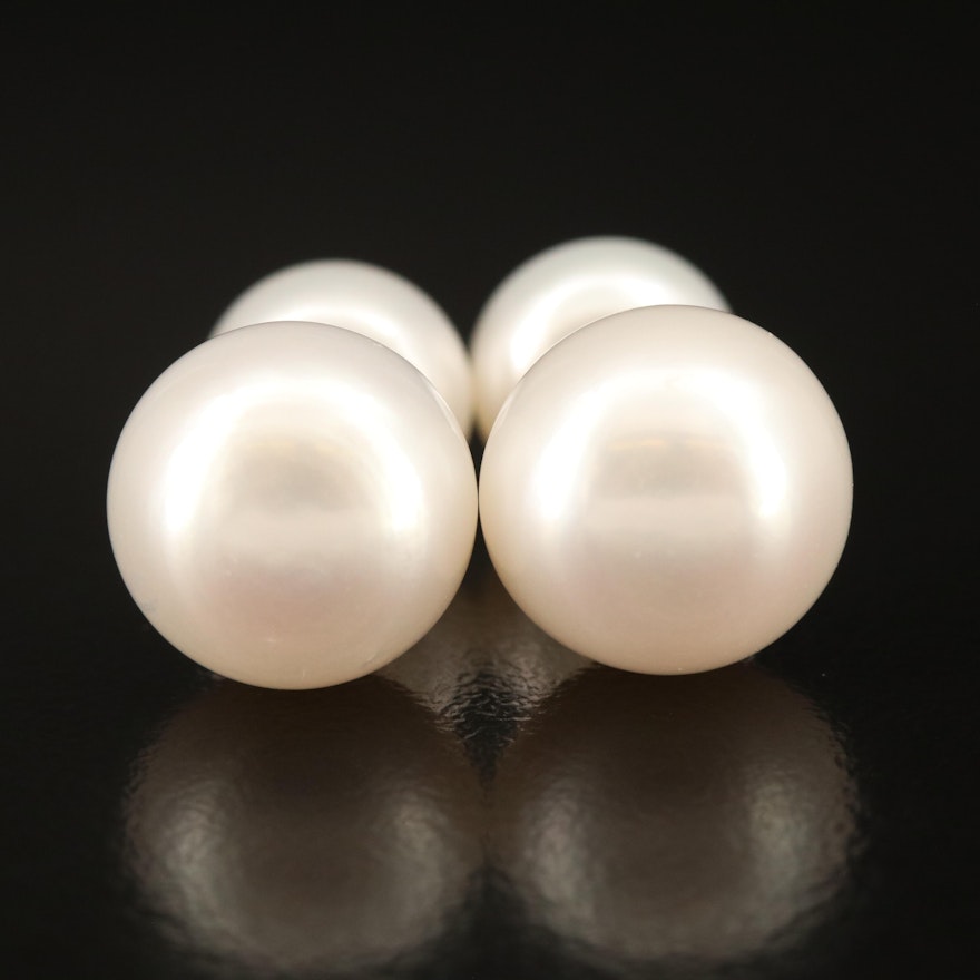 14K Reversible Pearl Earrings