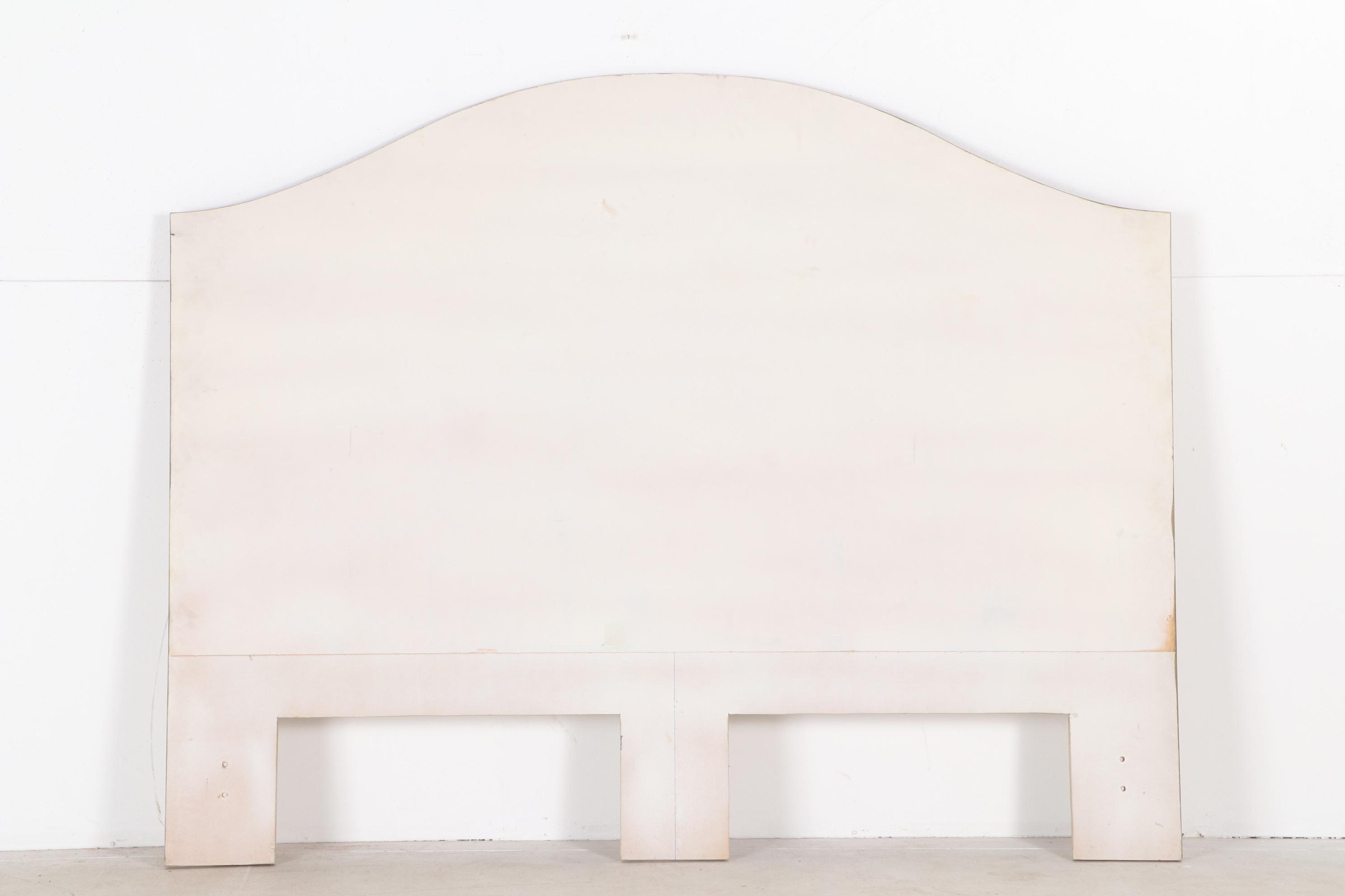 Neoclassical Style Paint-Decorated King Size Headboard