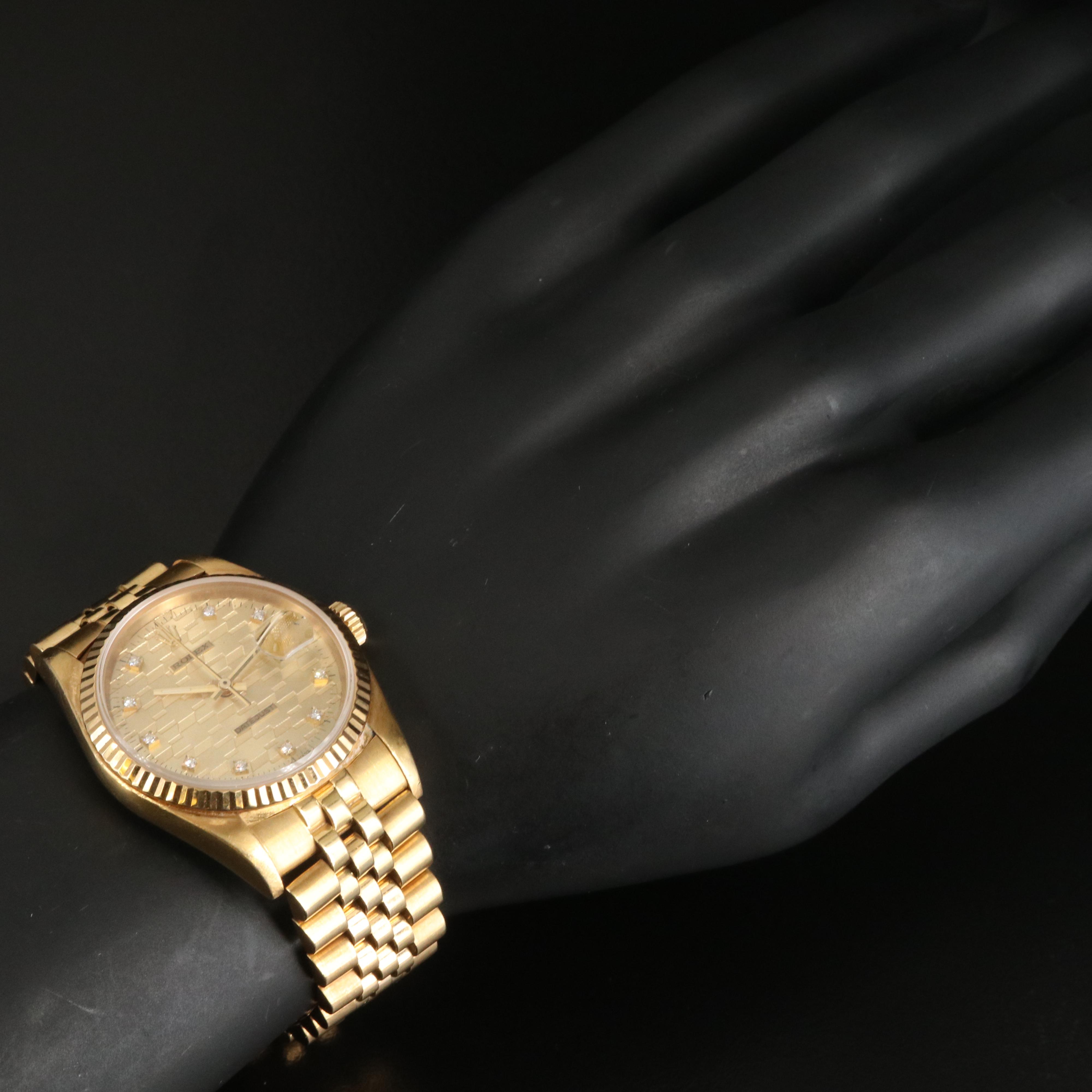 1986 18K Rolex, Chevrolet Factory Diamond Dial, Datejust Watch