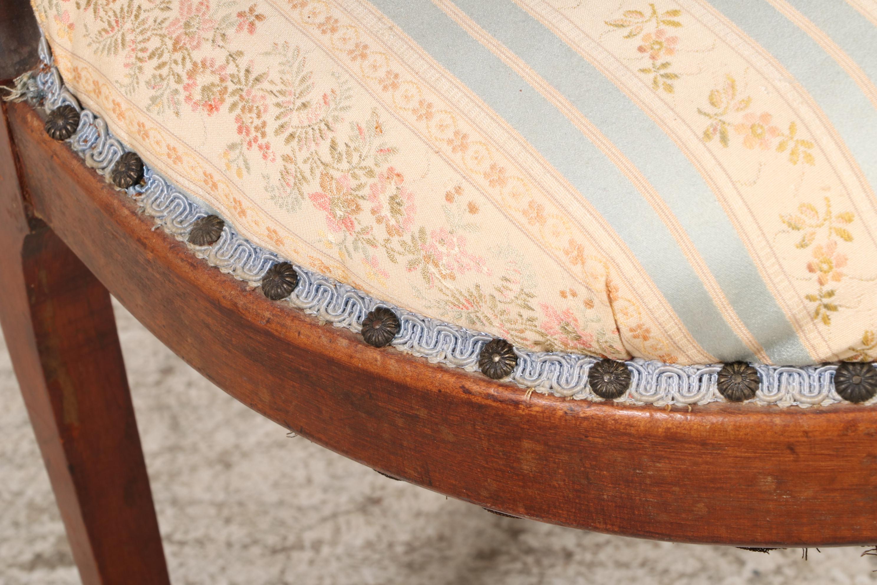 Late Victorian Cherrywood Roundabout Chair, circa 1900