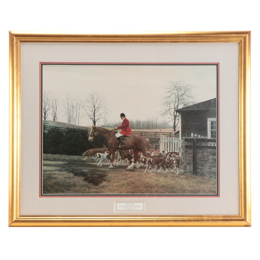 Offset Lithograph After Mark Philip Dassoulas "The Orange County Hounds"