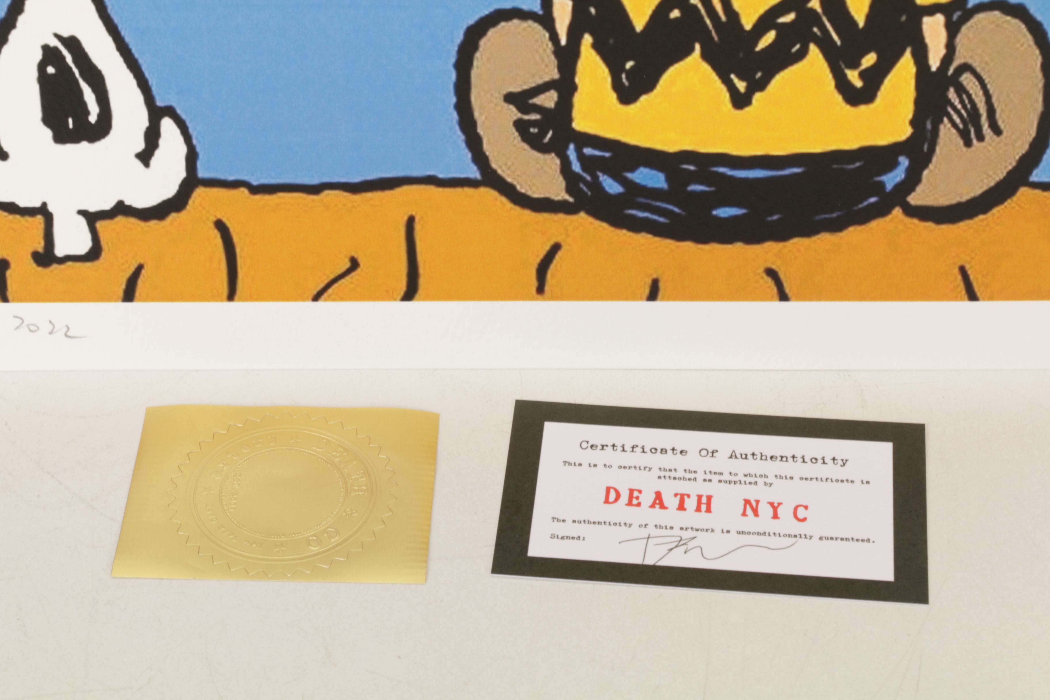 Death NYC Pop Art Graphic Print Homage to Van Gogh and Peanuts, 2022