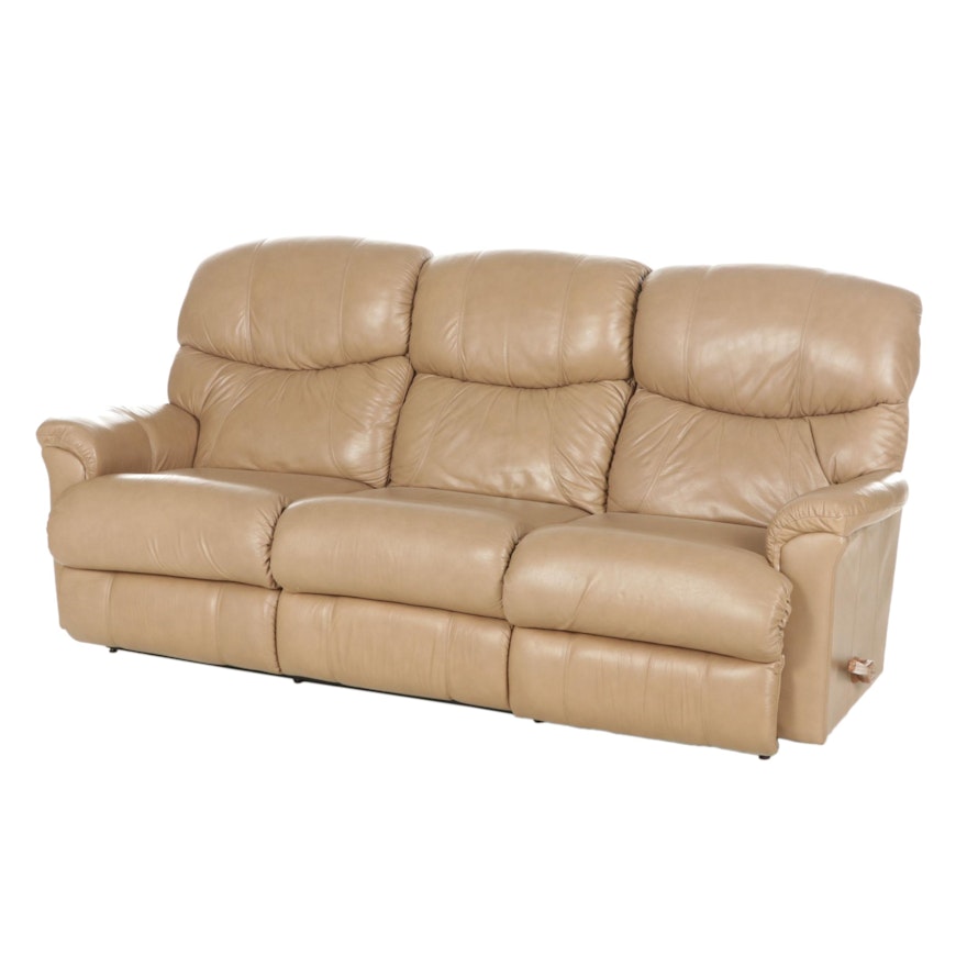 La-Z-Boy Bonded Leather Three-Seat Manual Reclining Sofa
