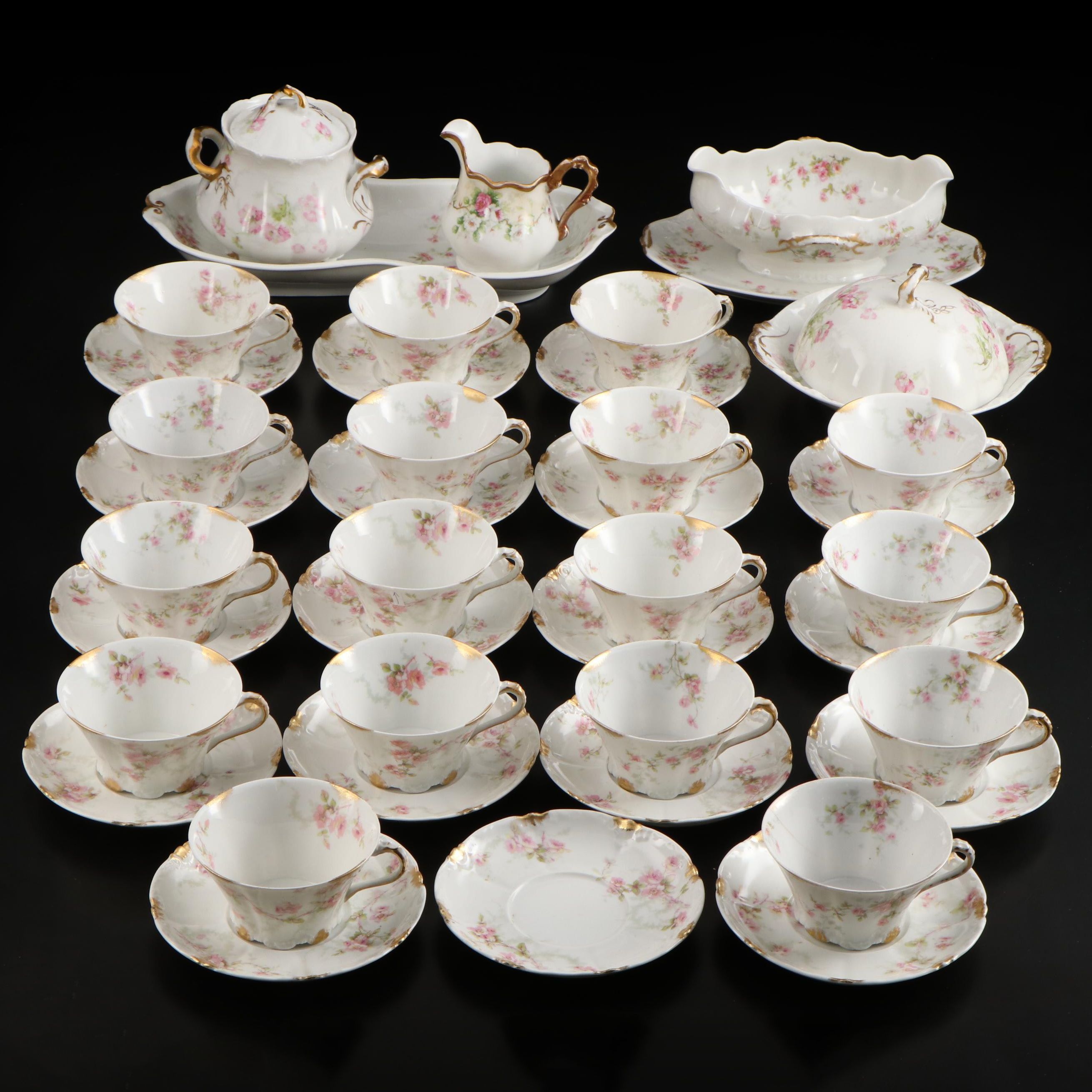 Theodore Haviland "Rosalinde" Floral Porcelain Dinnerware, Early 20th Century