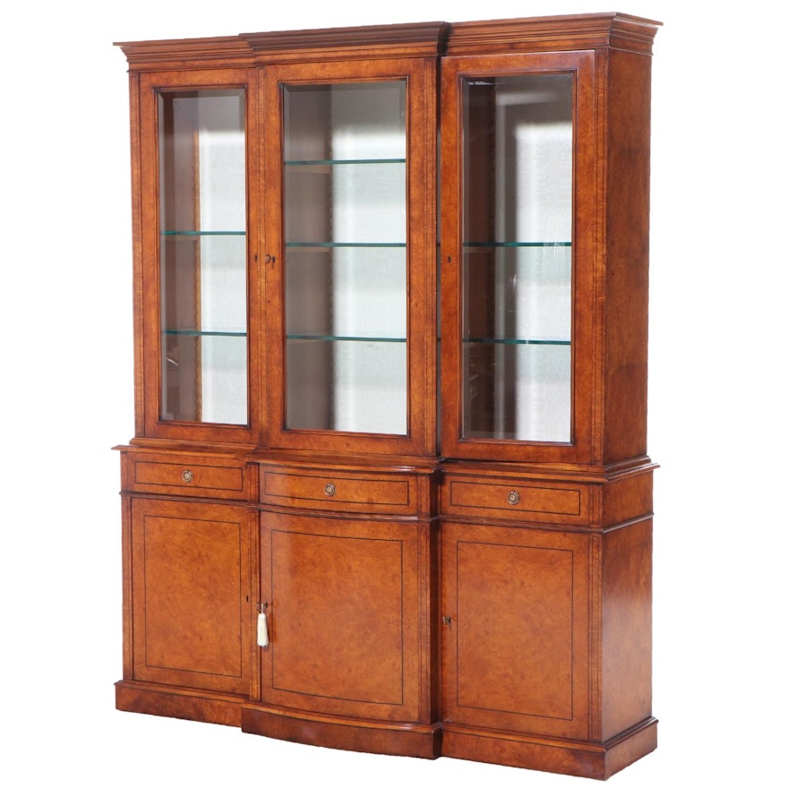 Italian Neoclassical Style Breakfront China Cabinet