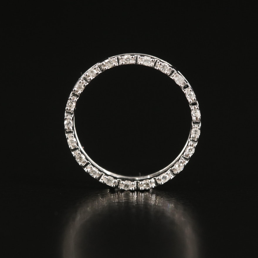 10K 0.15 CTW Diamond Eternity Circle Slide Pendant