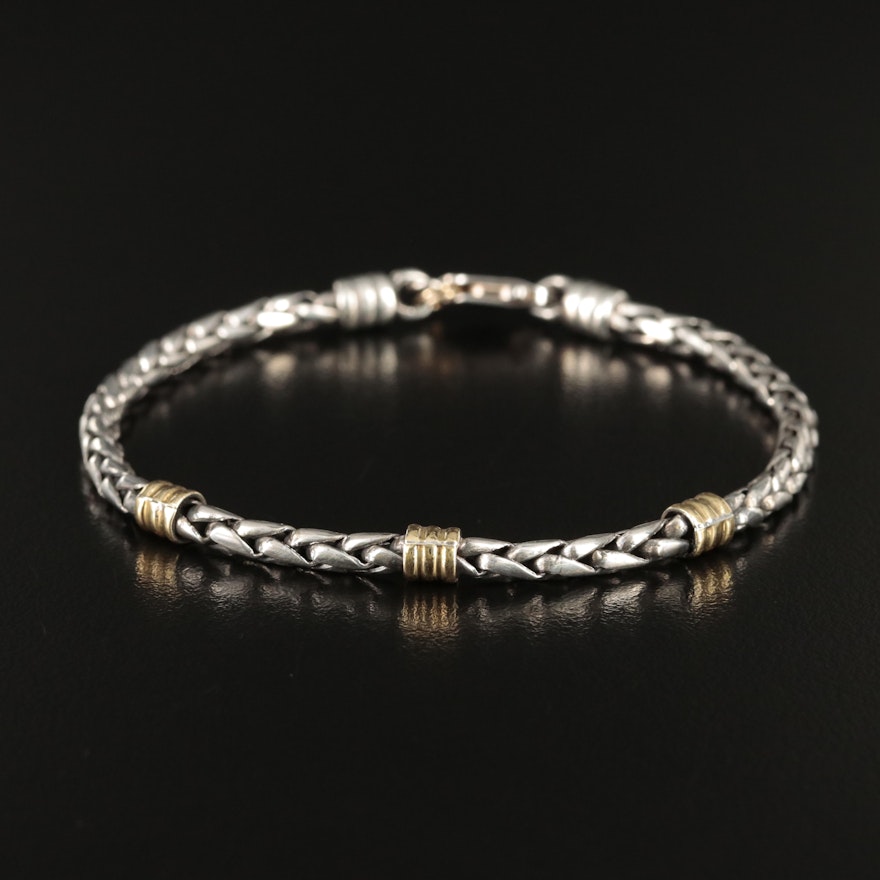 Sterling Espiga Bracelet with 18K Accents