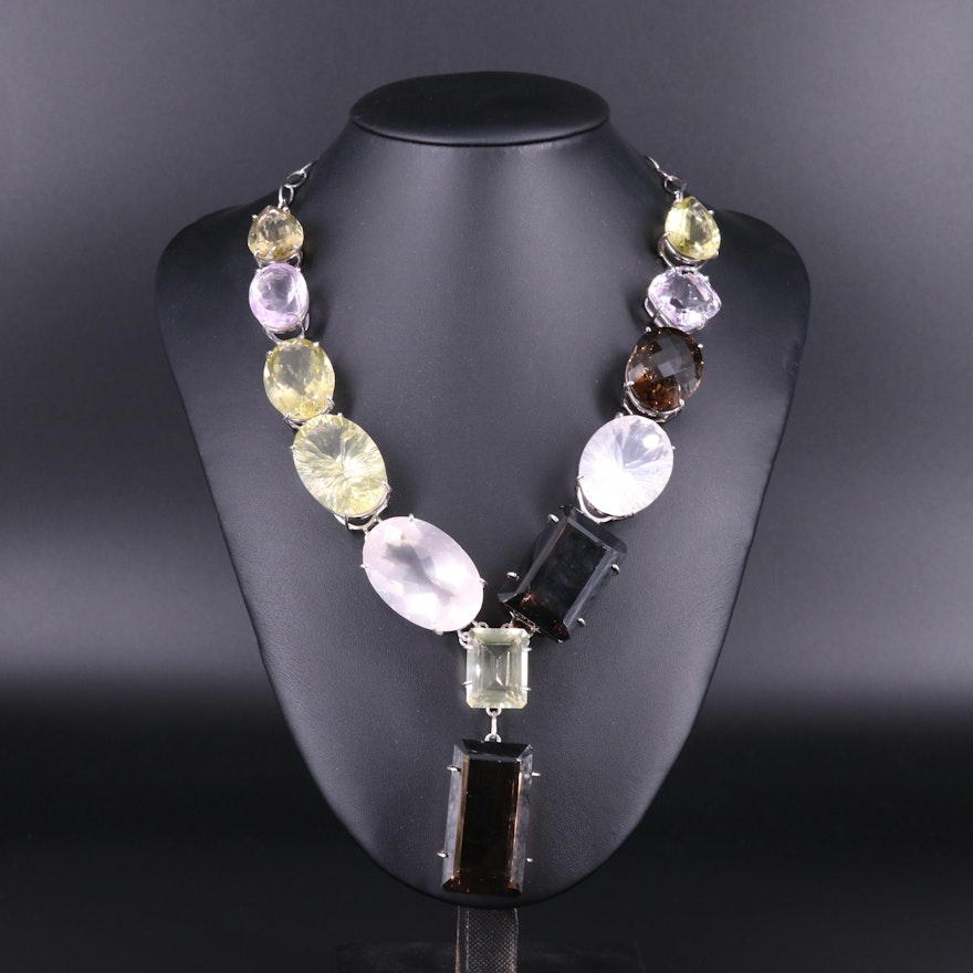 Sterling Silver Gemstone Necklace