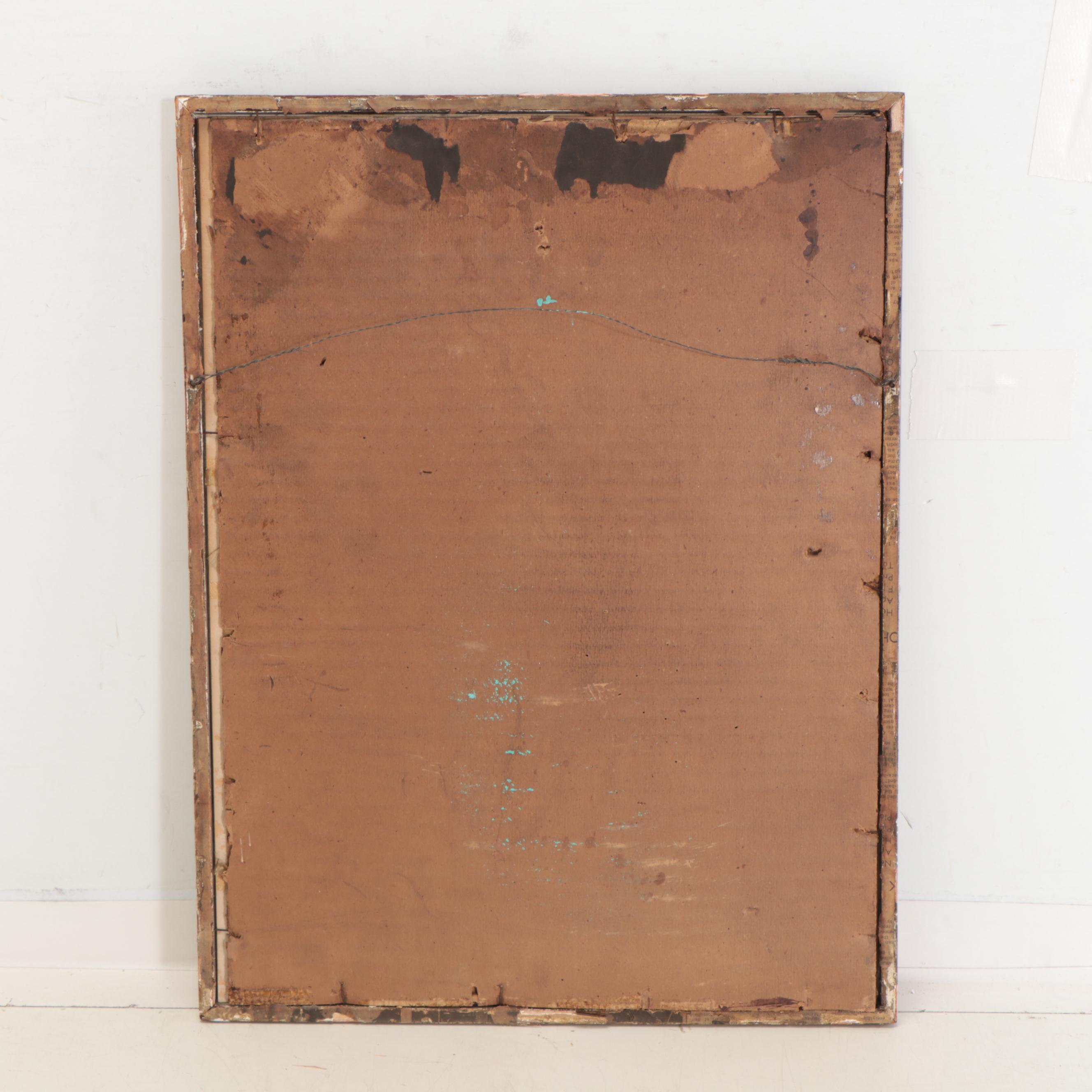 Watercolor Painting of Native American on Horseback, Mid-20th Century