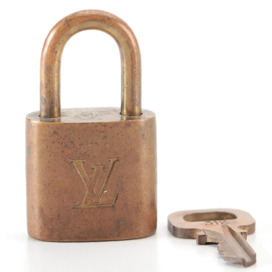 Louis Vuitton Brass Padlock and Key