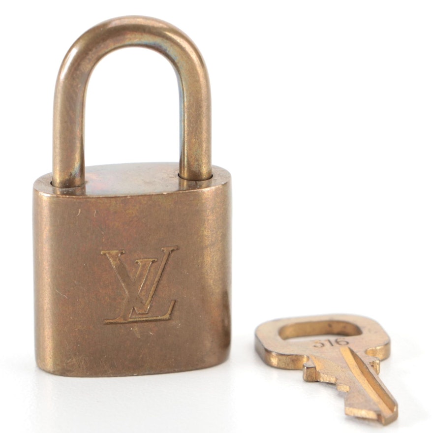 Louis Vuitton Brass Padlock and Key