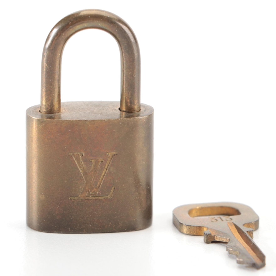 Louis Vuitton Brass Padlock and Key