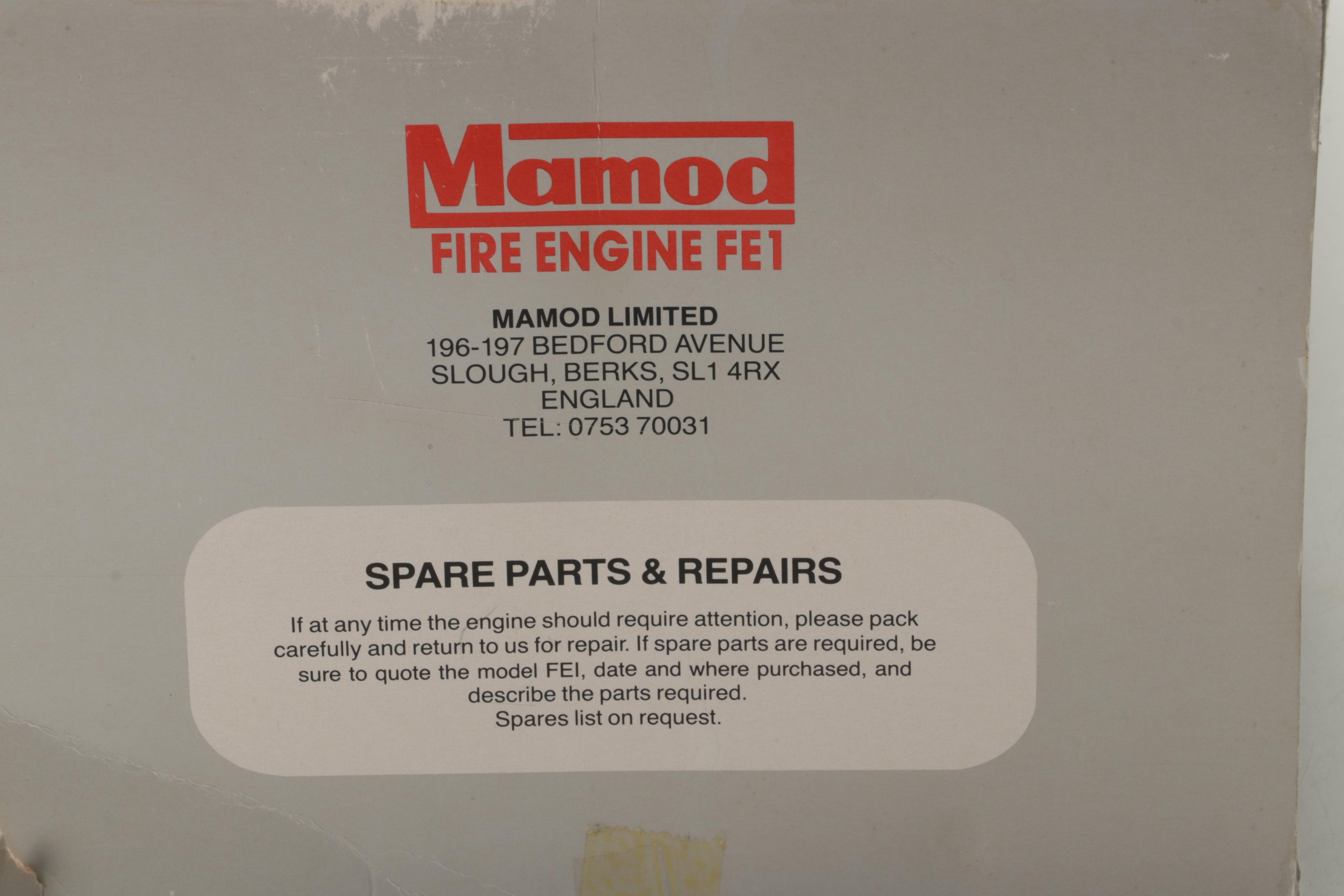 Mamod Live Steam Model Fire Engine and Other Diecast Vehicles