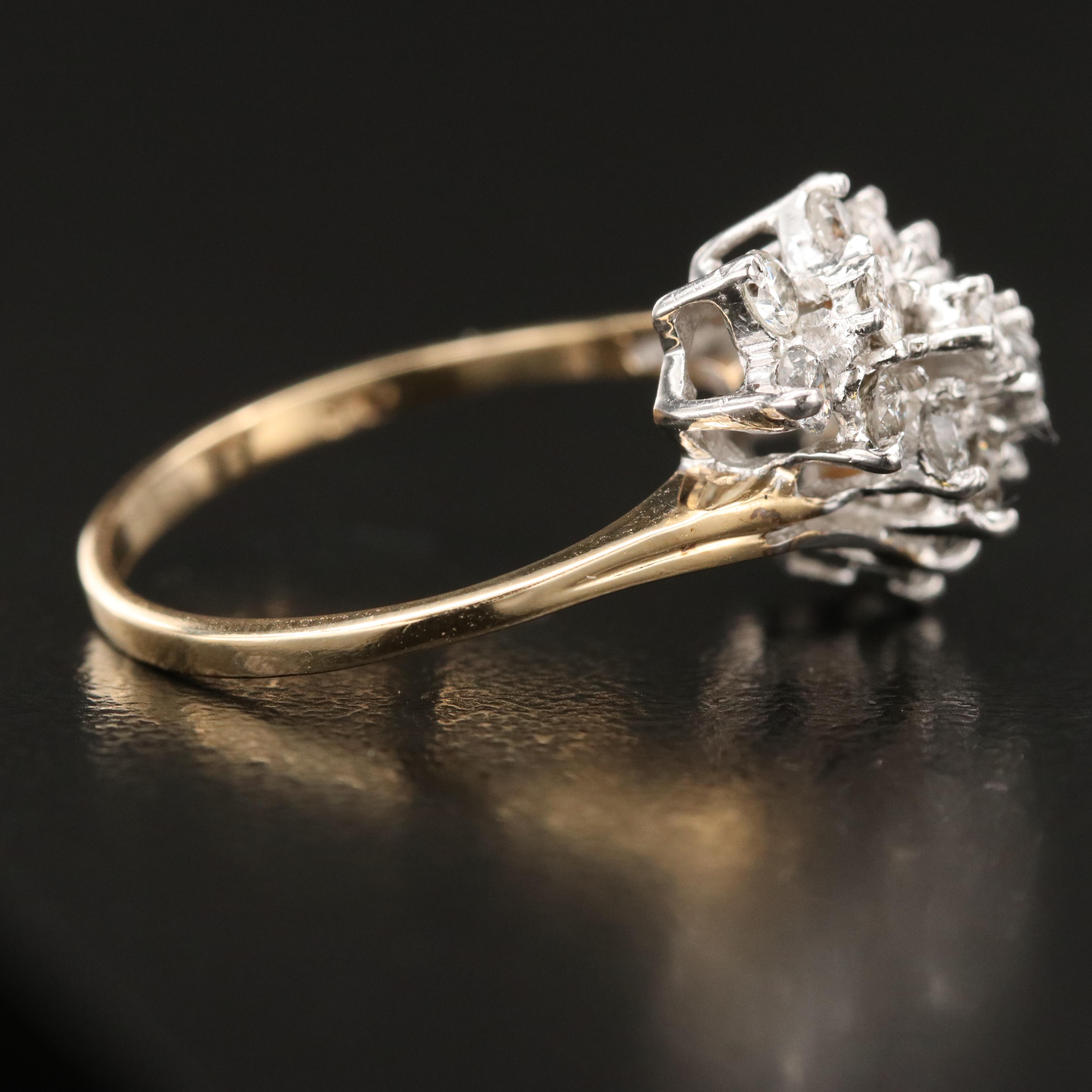 10K 0.90 CTW Diamond Bypass Ring