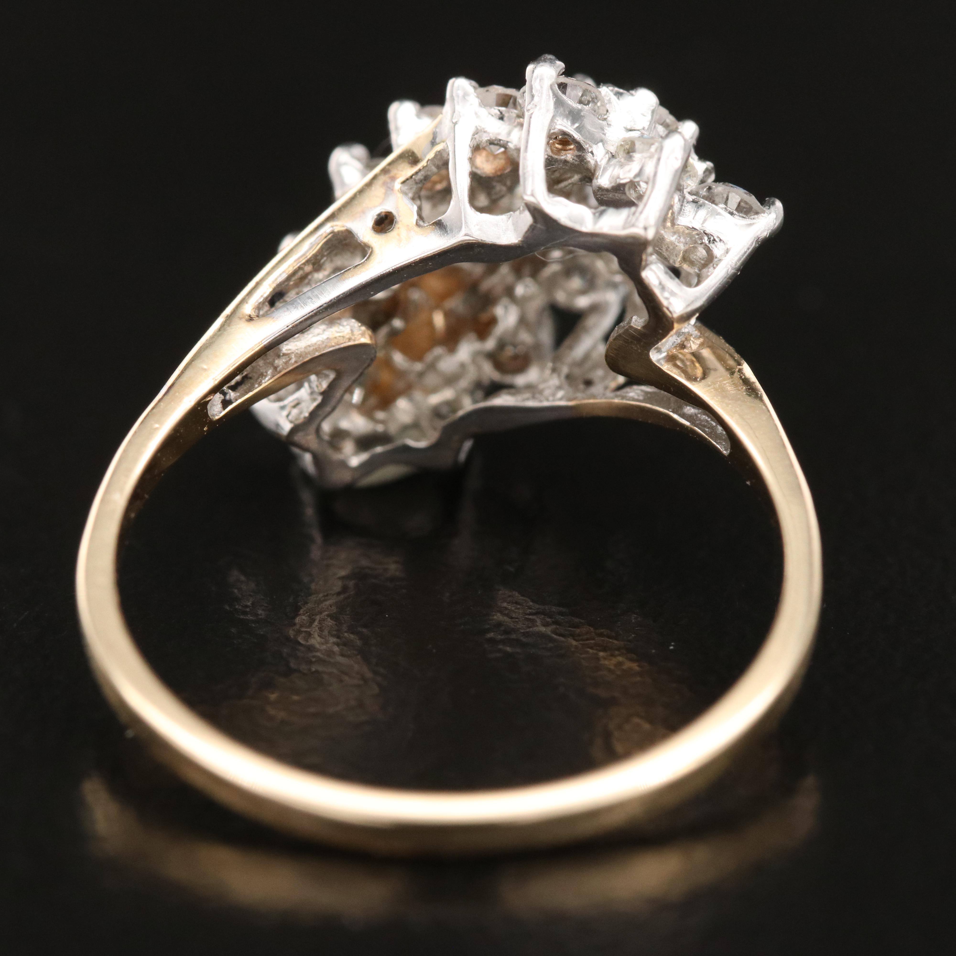 10K 0.90 CTW Diamond Bypass Ring