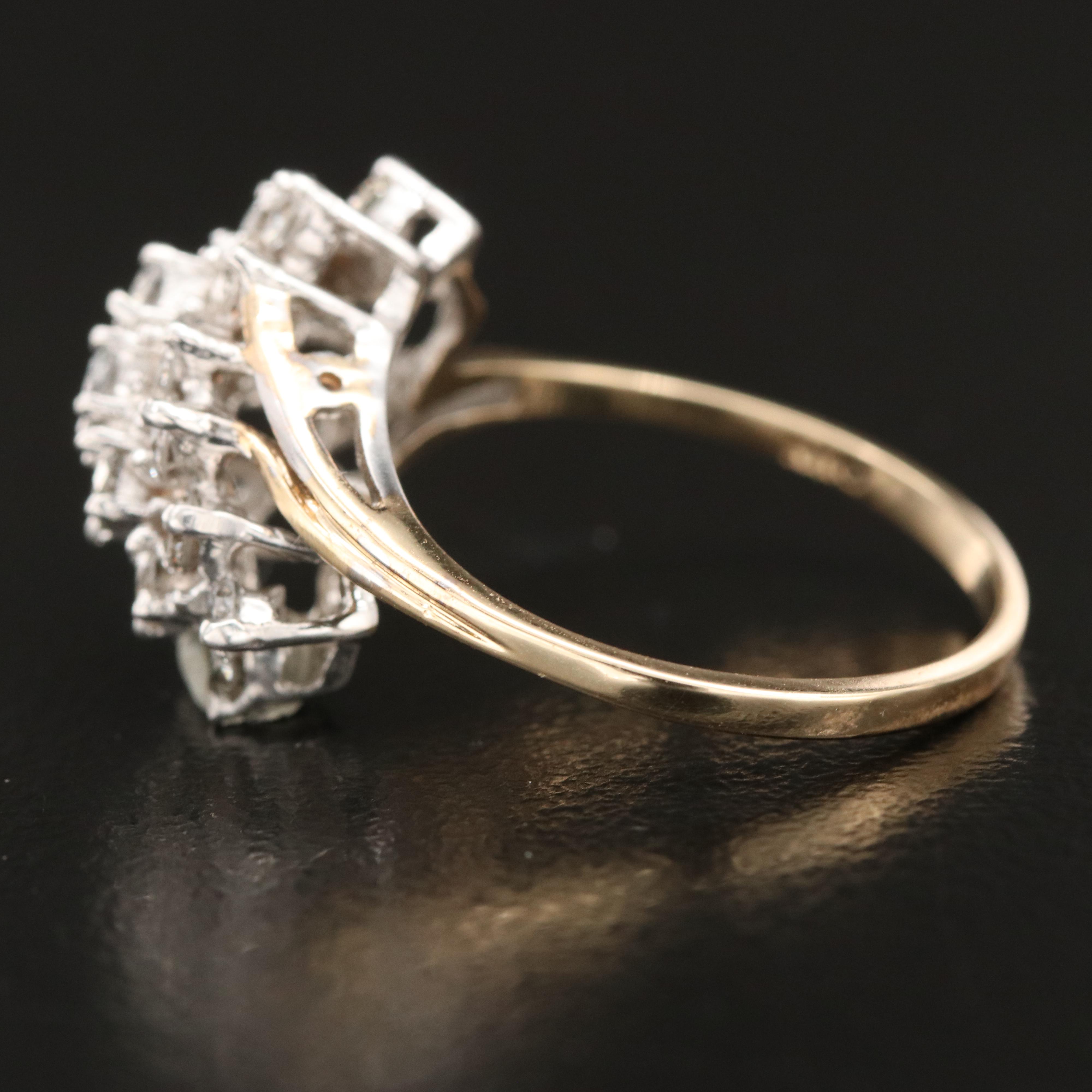 10K 0.90 CTW Diamond Bypass Ring