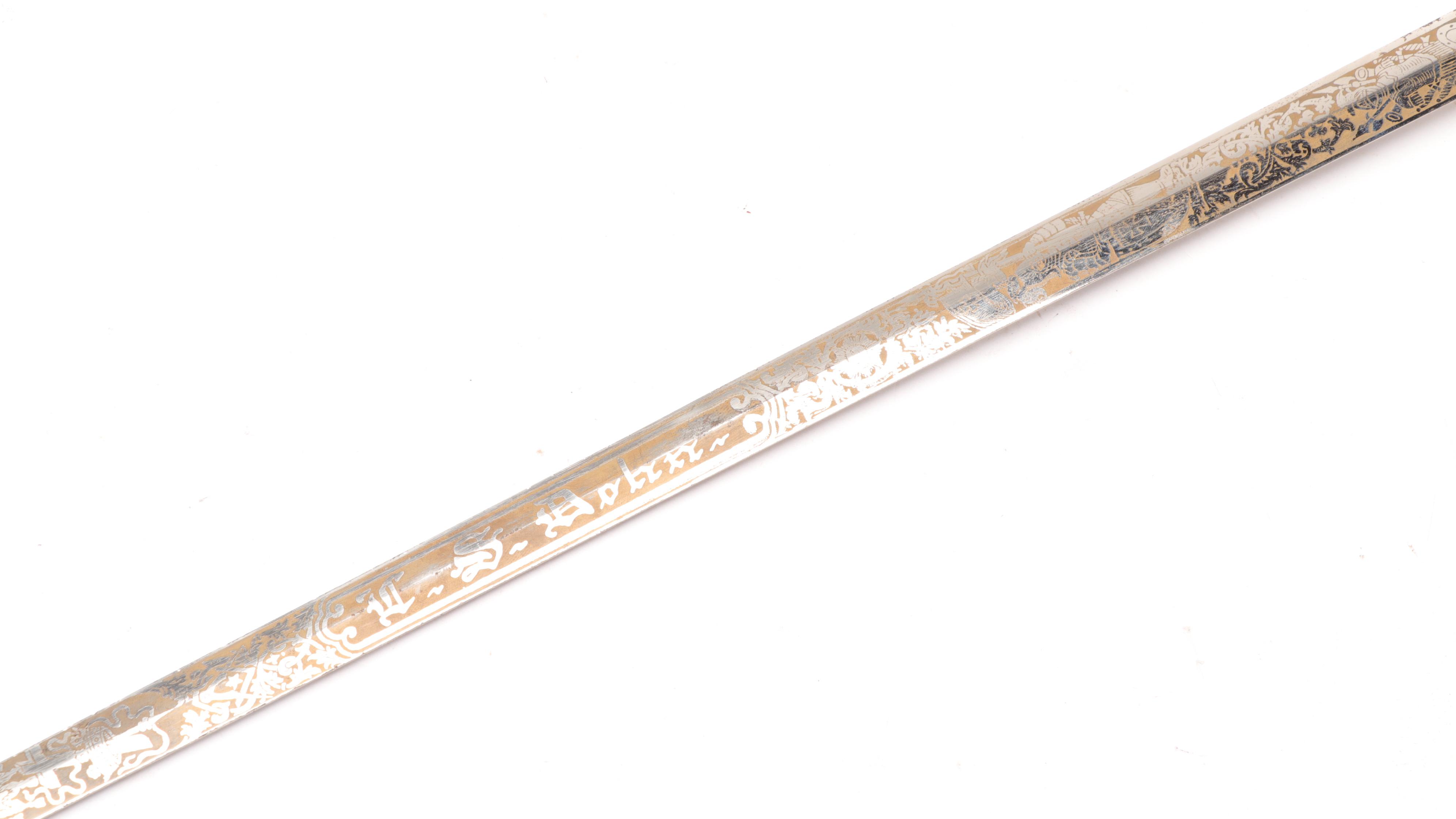 Ragalia Co. Masonic Temple Momento Mori Ceremonial Sword, Early 20th Century