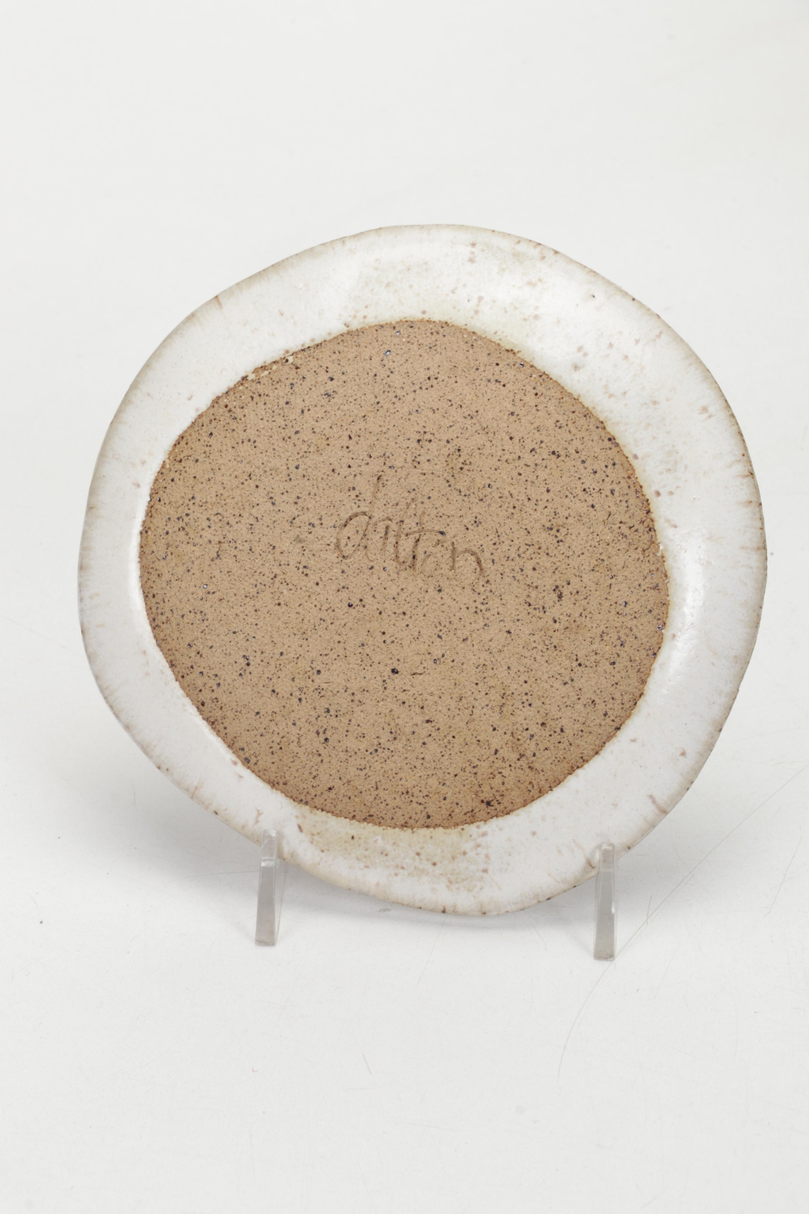 Glazed Art Pottery Vase, Lidded Bowl, and Decorative Plate