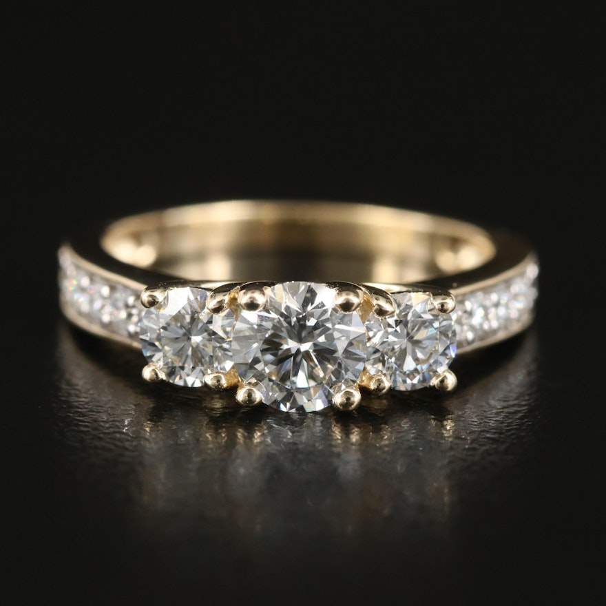 14K 1.53 CTW Lab Grown Diamond Ring