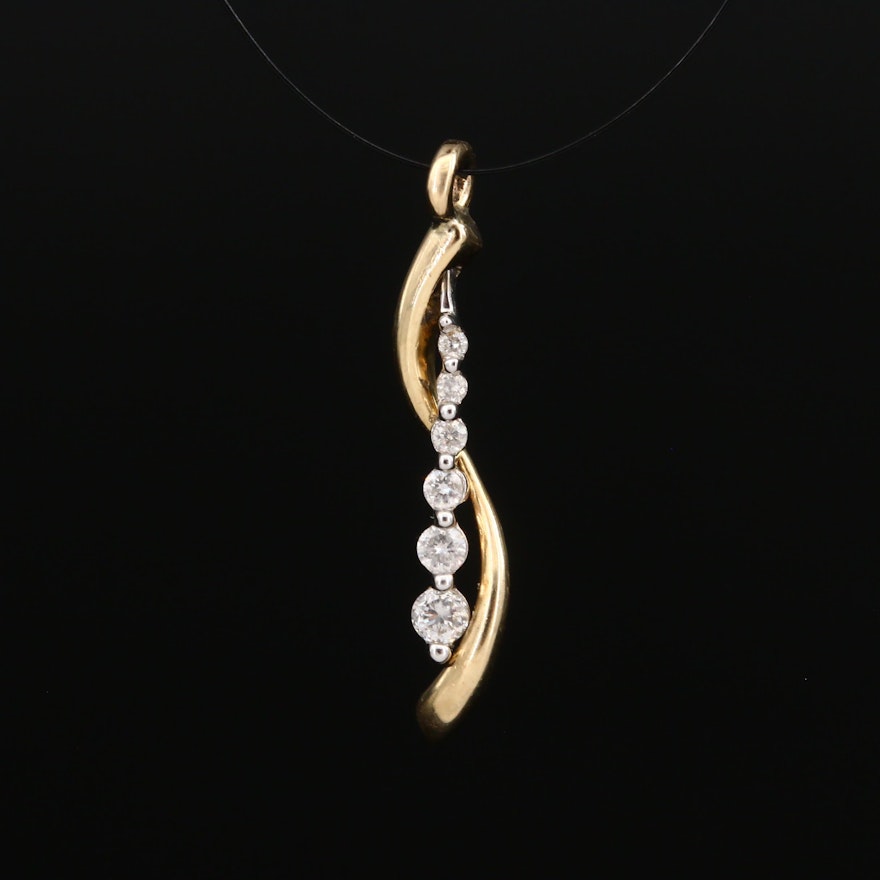 14K 0.11 CTW Diamond Journey Pendant