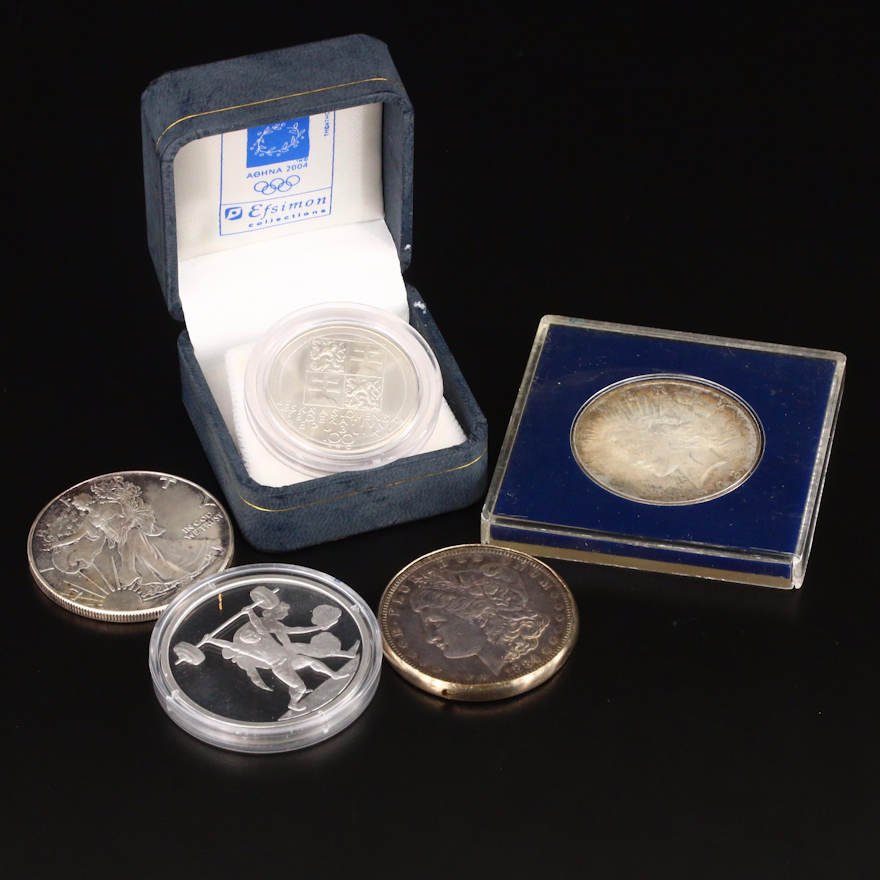 United States and Greek Silver Coins