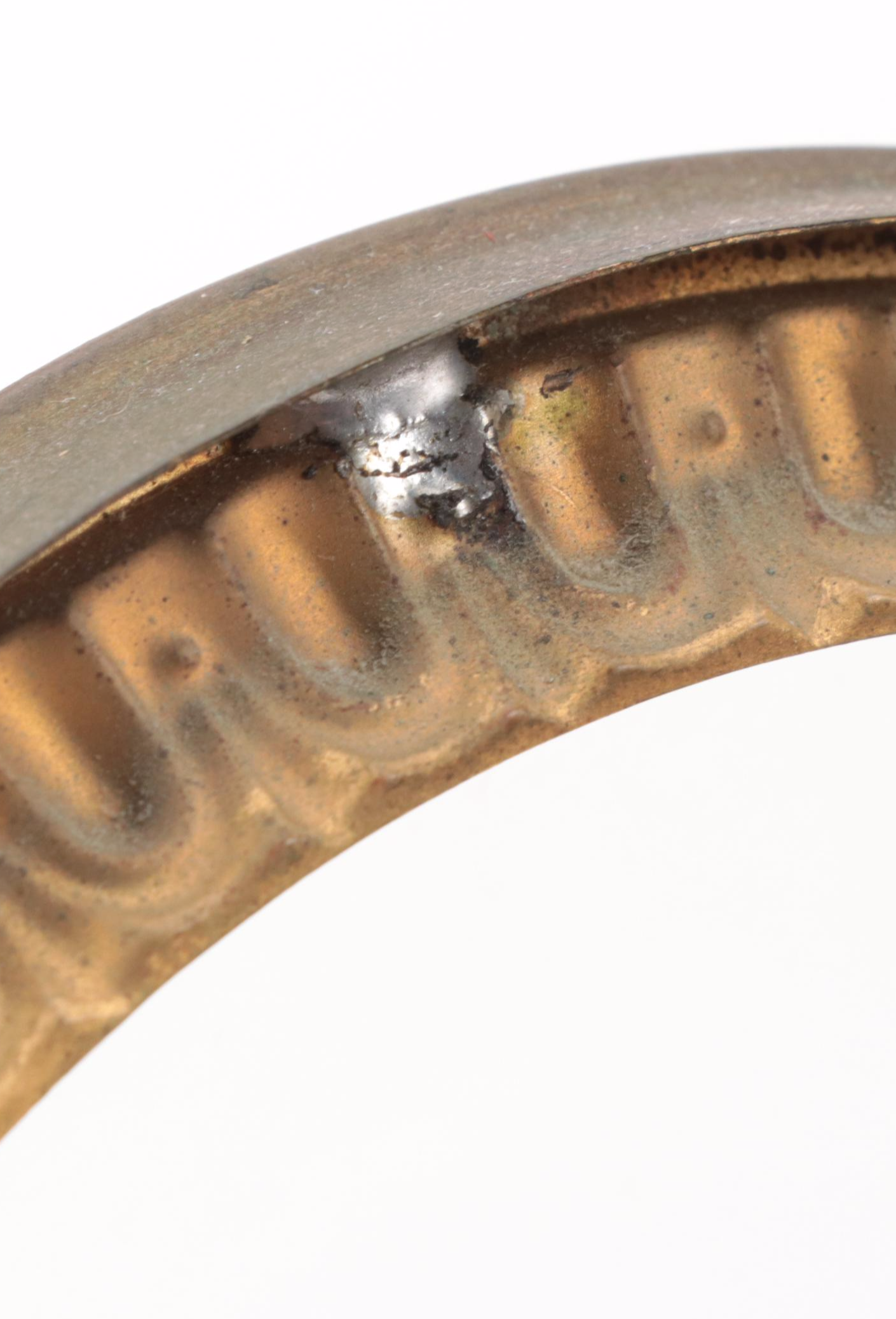 Waterbury Clock Co. Enameled Iron and Gilt Metal Figural Mantel Clock