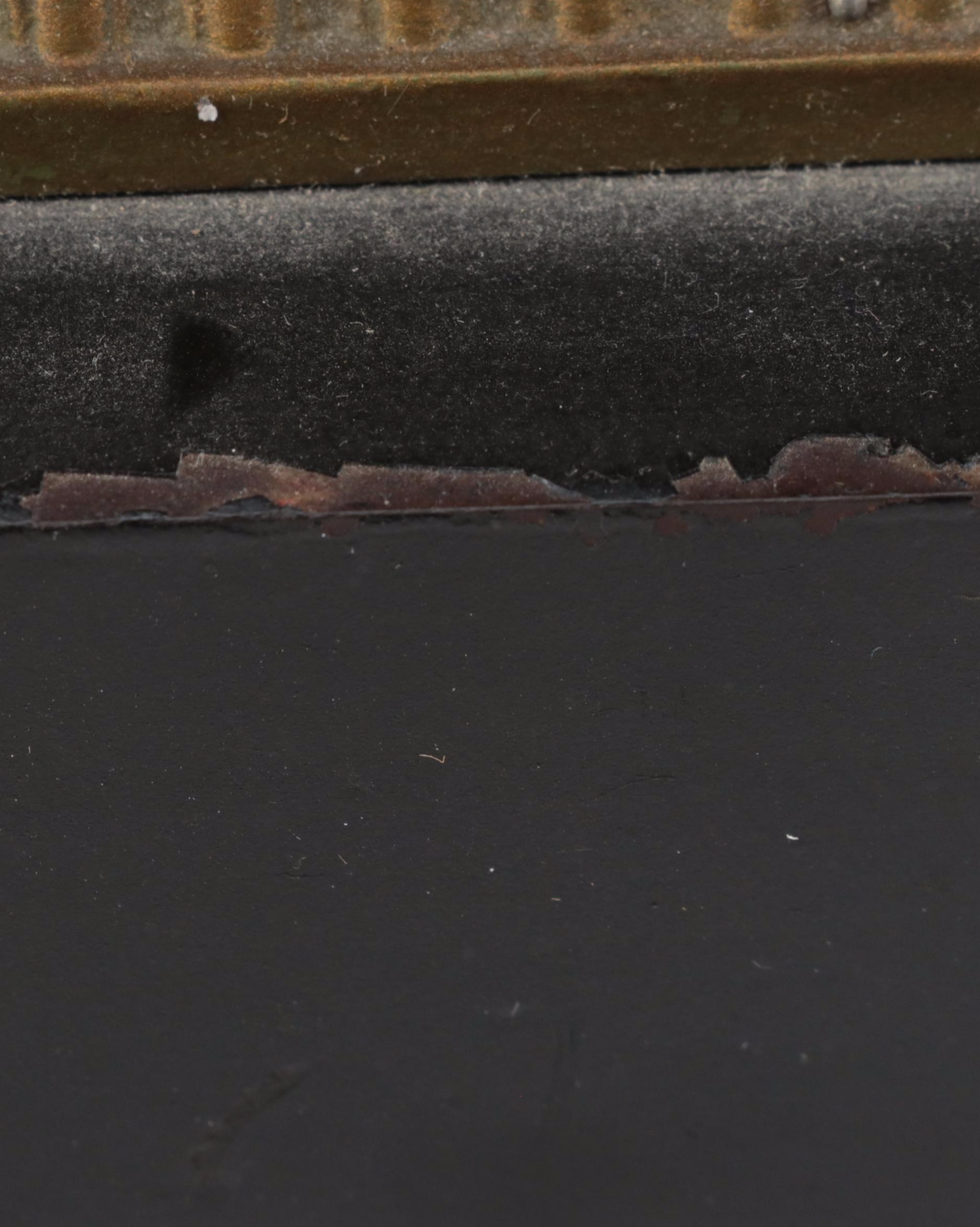 Waterbury Clock Co. Enameled Iron and Gilt Metal Figural Mantel Clock