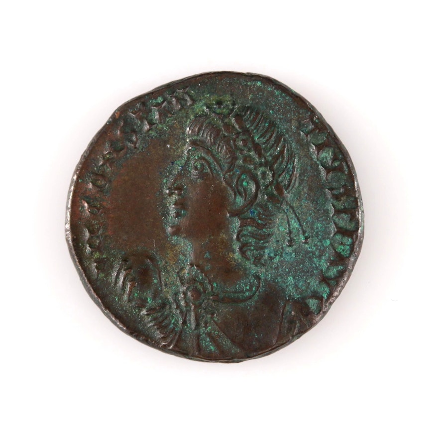 Ancient Roman Imperial Æ Centenionalis Coin of Constantius II, ca. 348 A.D.