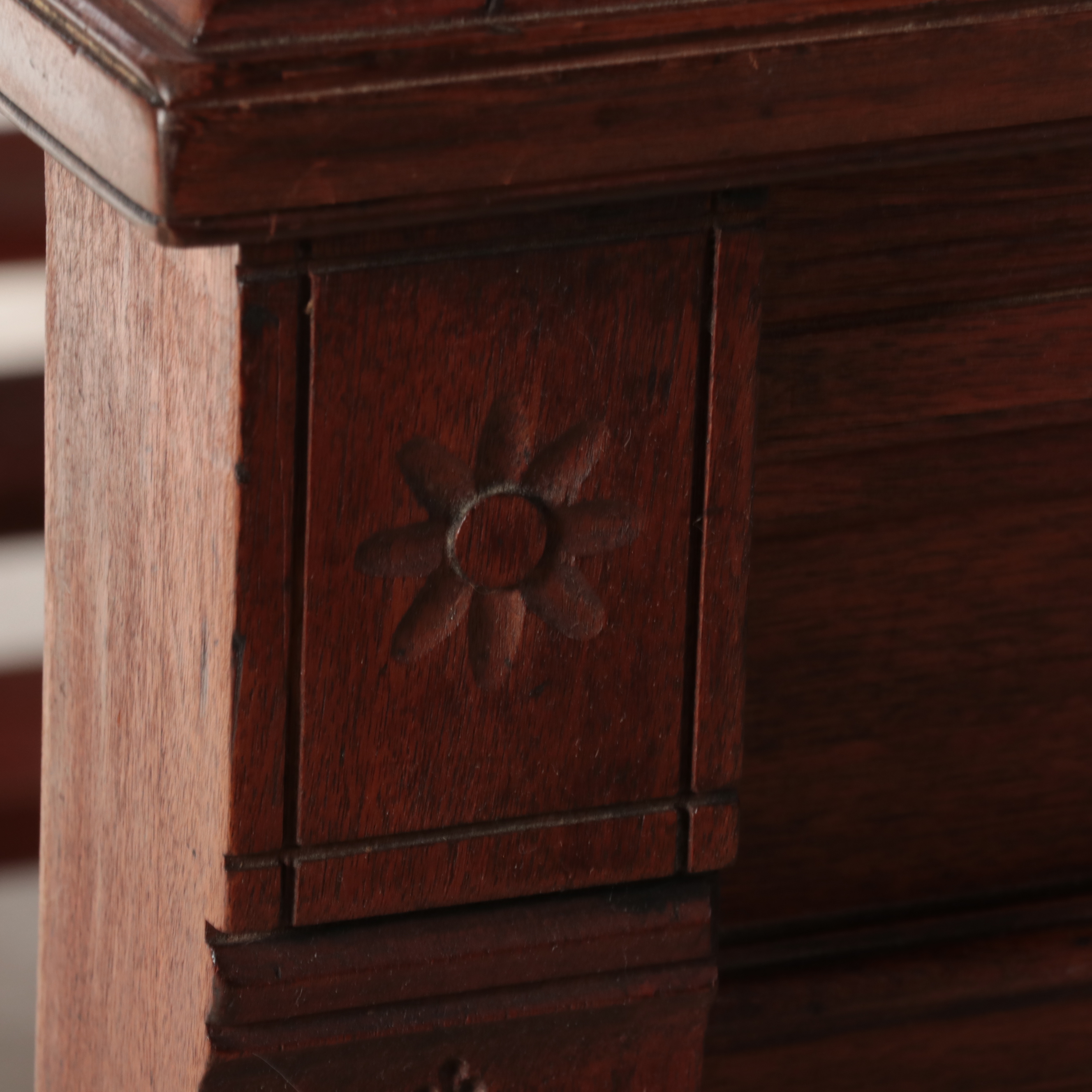 Victorian Eastlake Walnut Bed in Full Size, Late 19th Century