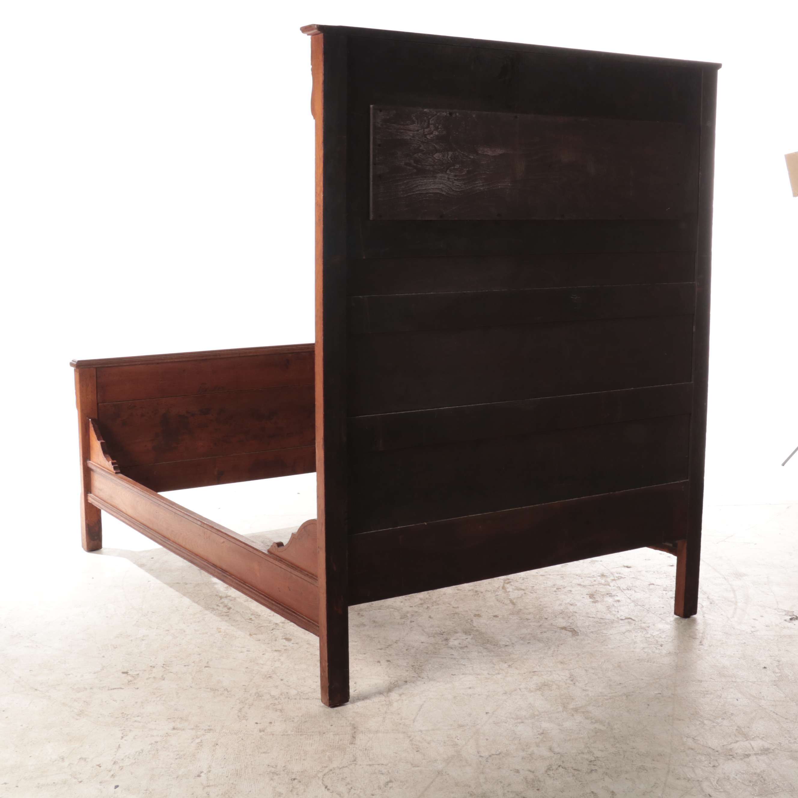 Victorian Eastlake Walnut Bed in Full Size, Late 19th Century